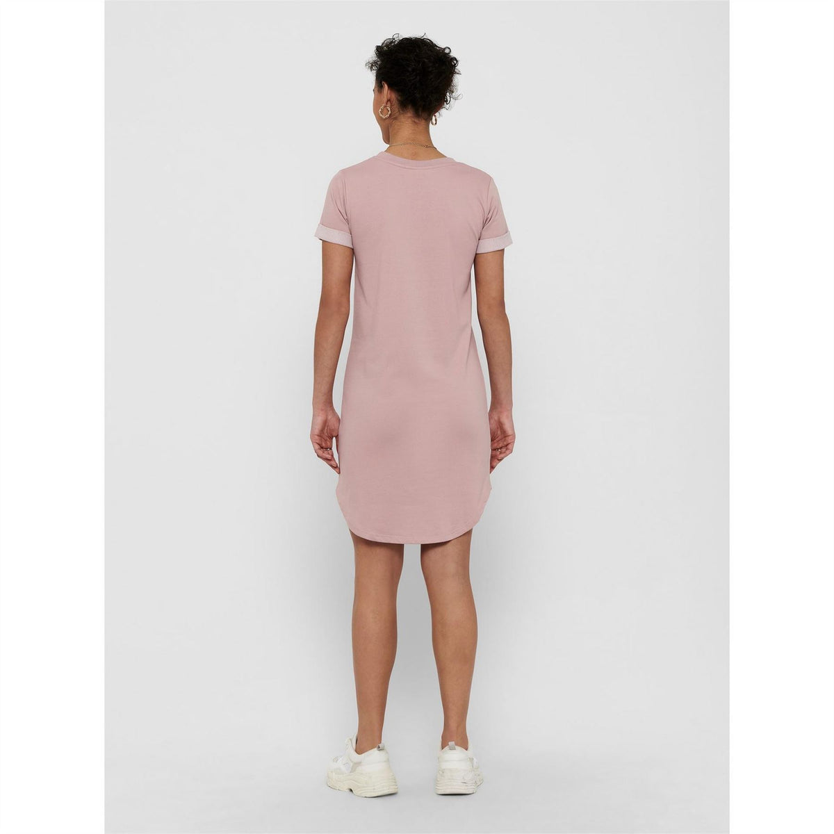 Only Crew Neck Short Sleeve Mini T-Shirt Dress