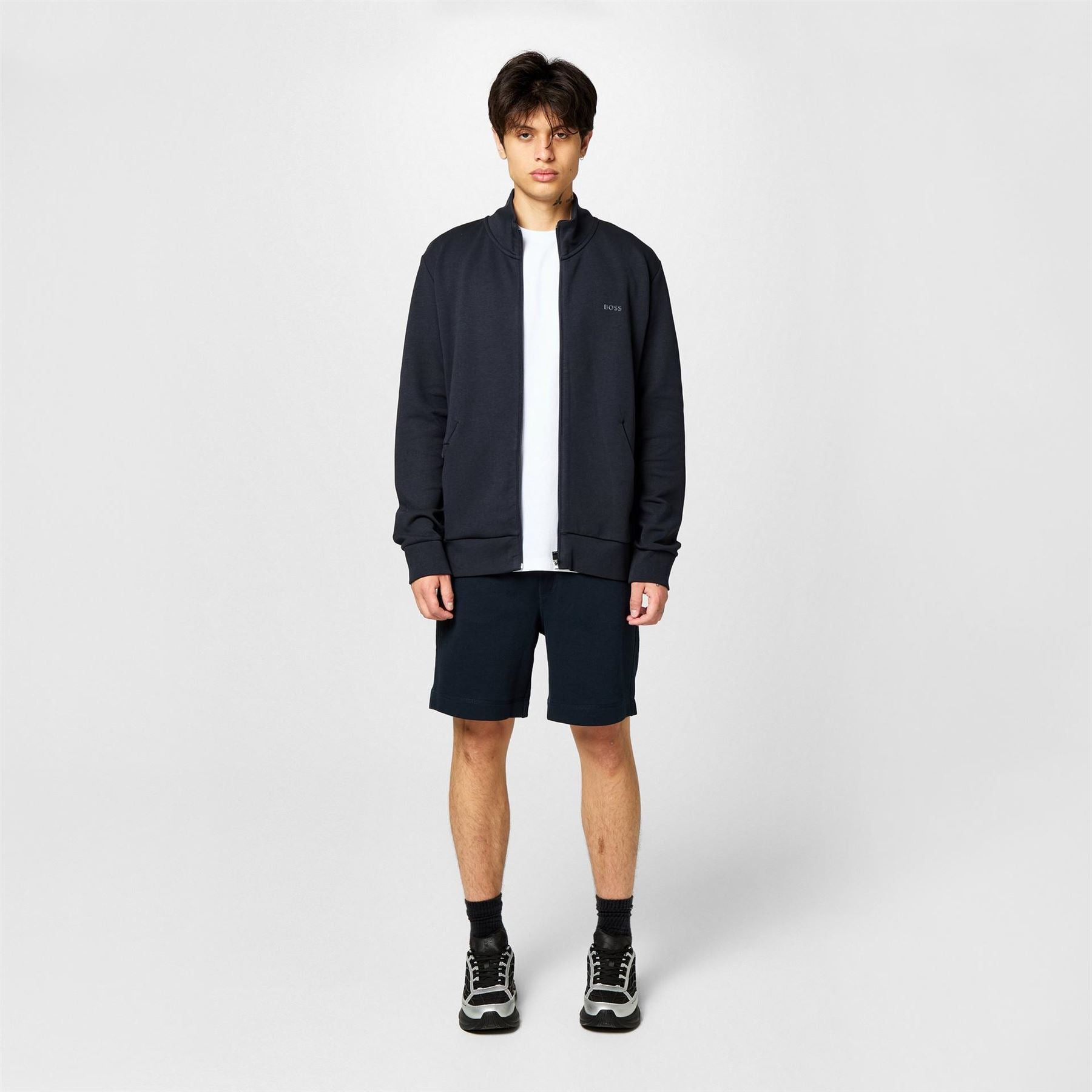 Boss Orange Mid Length Elasticated Drawstring Fleece Shorts