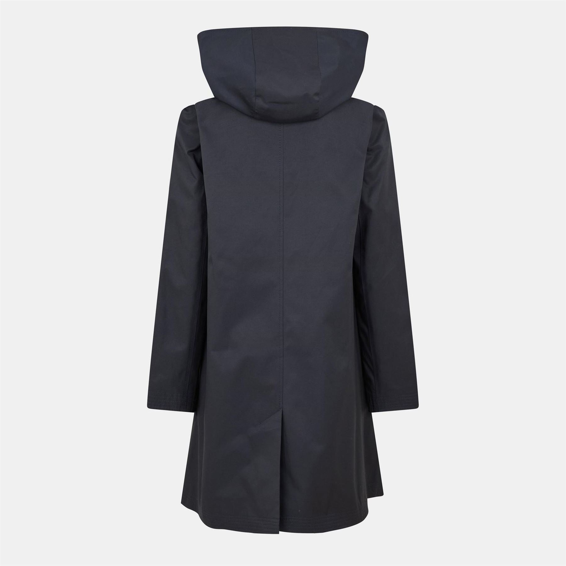 Lauren by Ralph Lauren Solid Patterned Hooded Neck Trench Coat