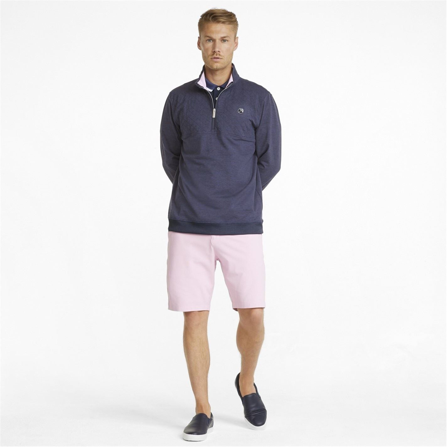 Puma Mens Ap Cloudspun Castle Quarter Zip Fleece