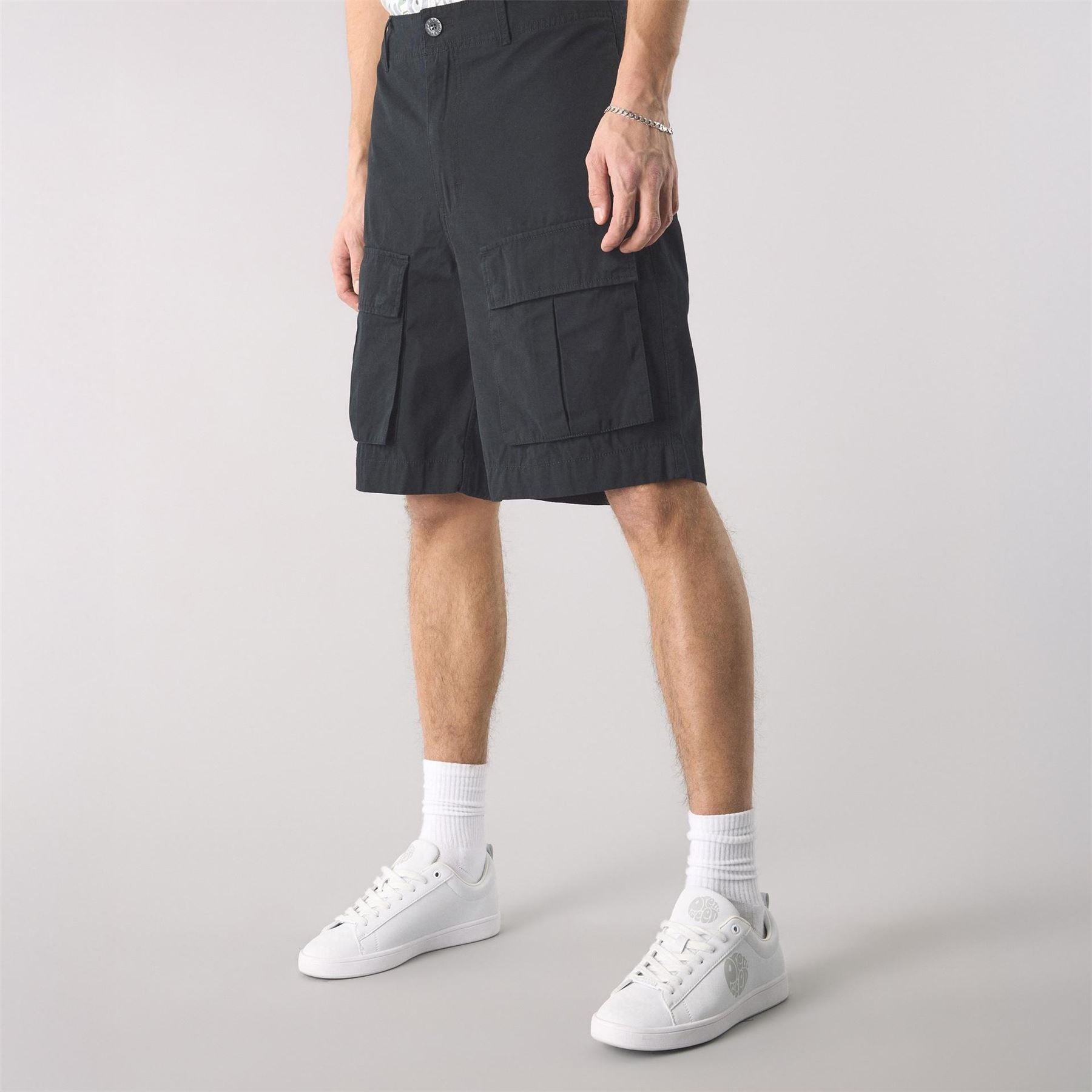 Pretty Green Cargo Shorts with Utility Pocket