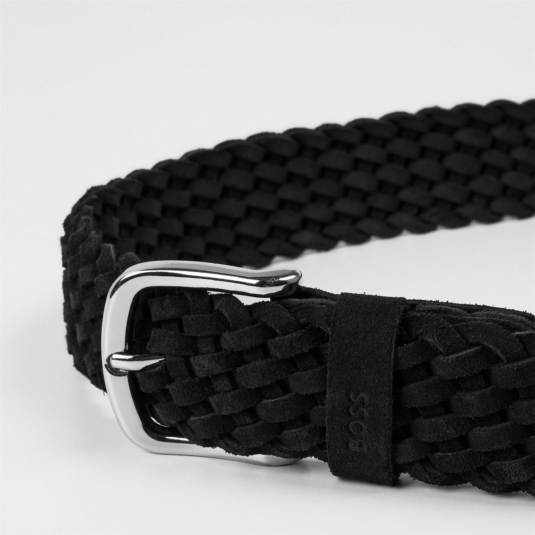 Boss Leather Pin Buckle Belt with Logo