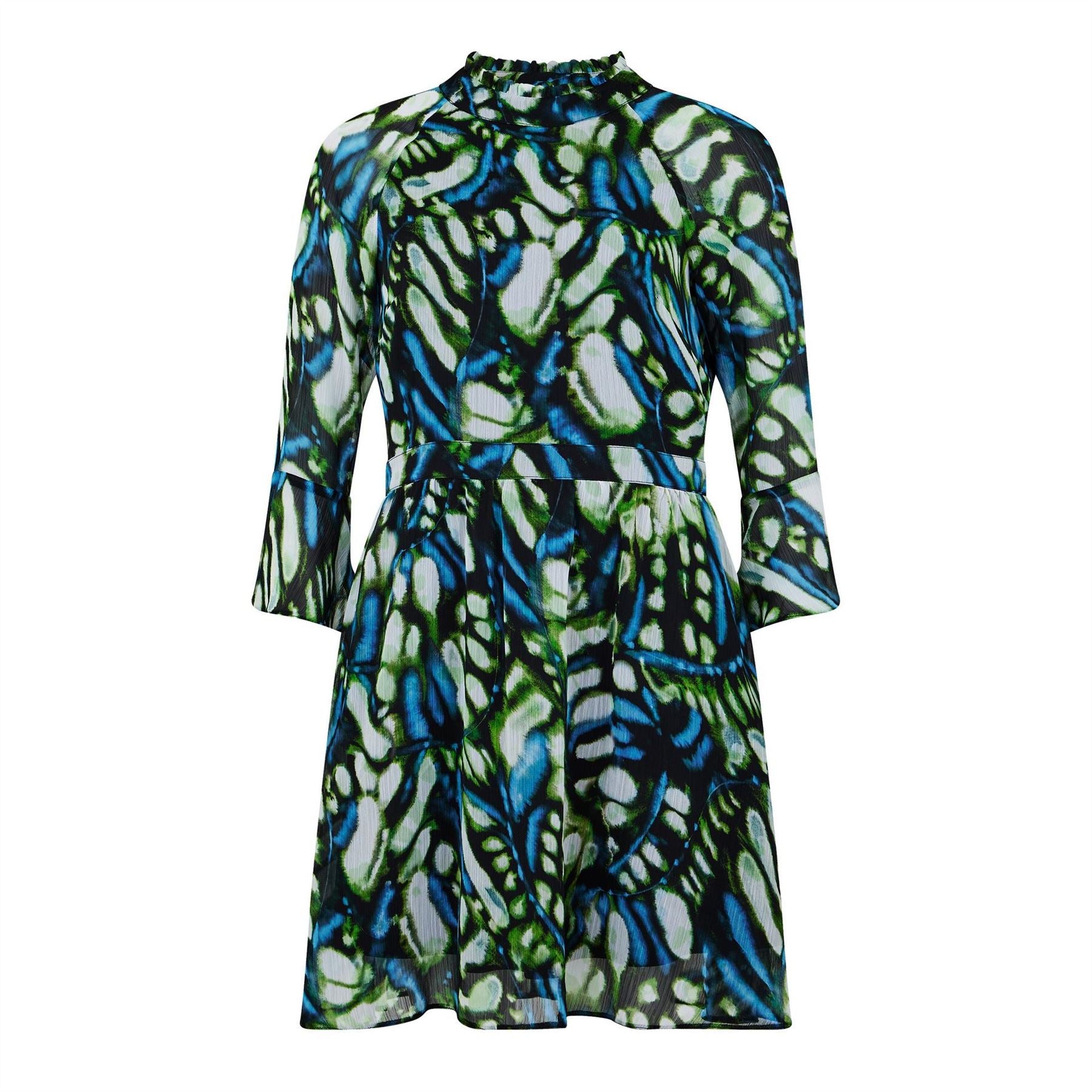 Biba High Neck Mini Skater Dress