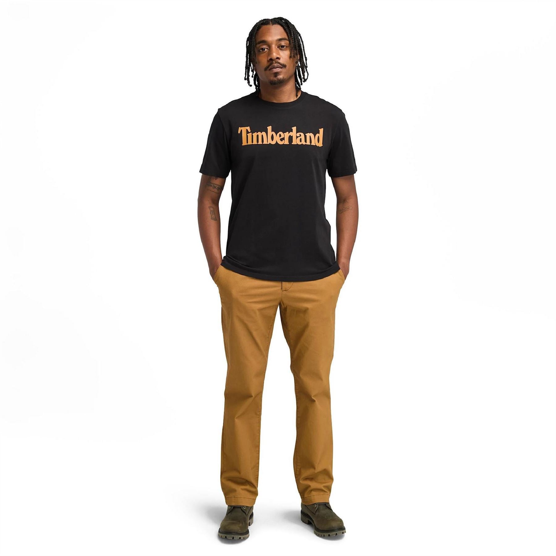 Timberland Northwood Wordmark Logo Cotton Short Sleeve T-Shirt