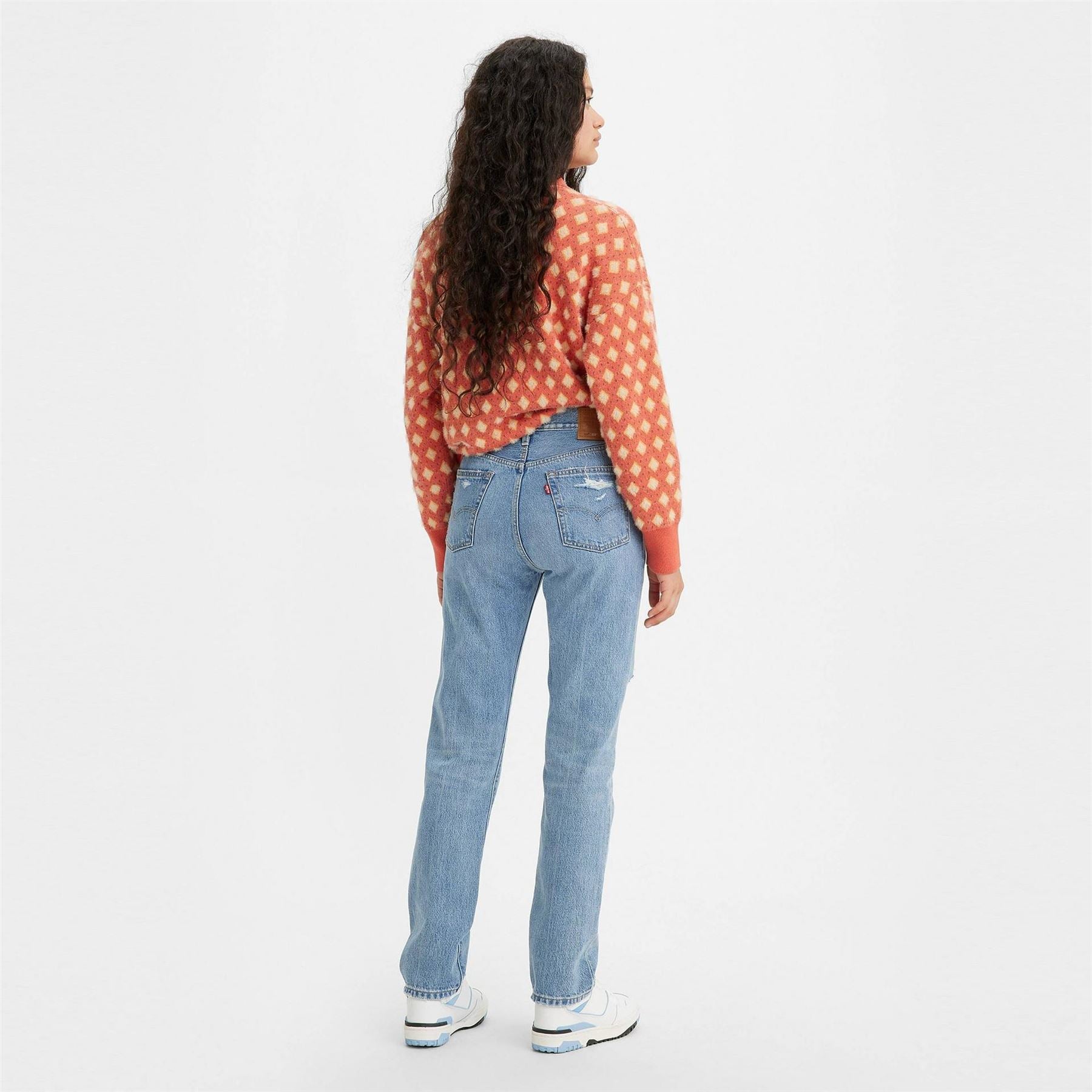 Levis 501 Distressed Regular Fit Jeans