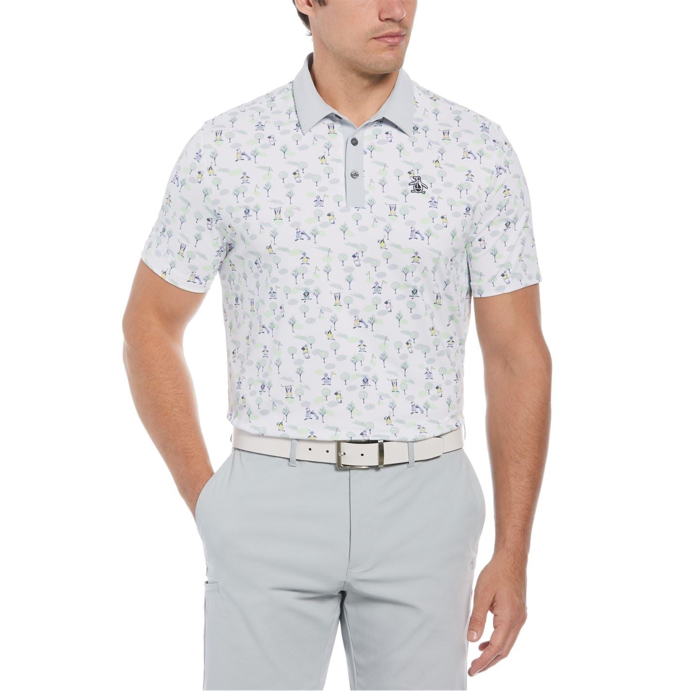 Original Penguin Golf Peten Course Penguin Regular Fit Shirt