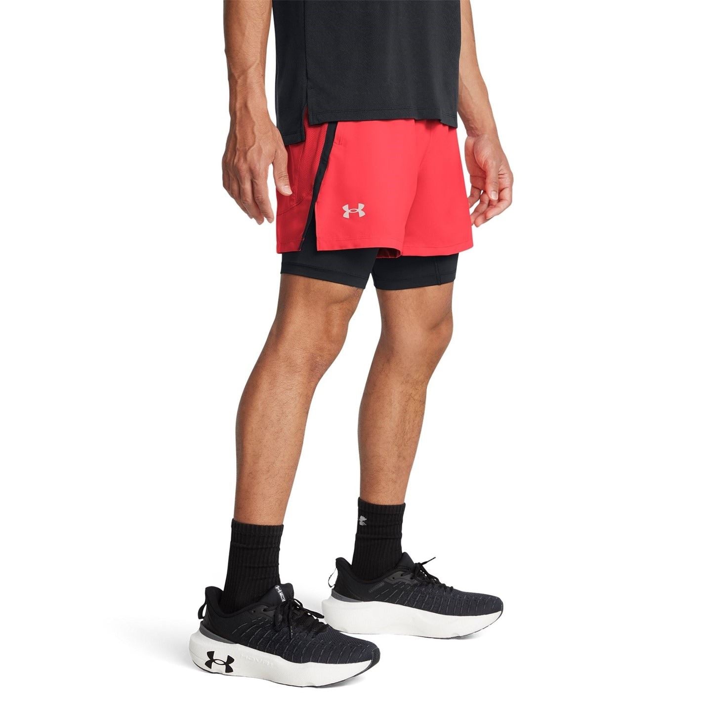 Under Armour Mens Armour Ua Launch 2 In 1 7 Shorts