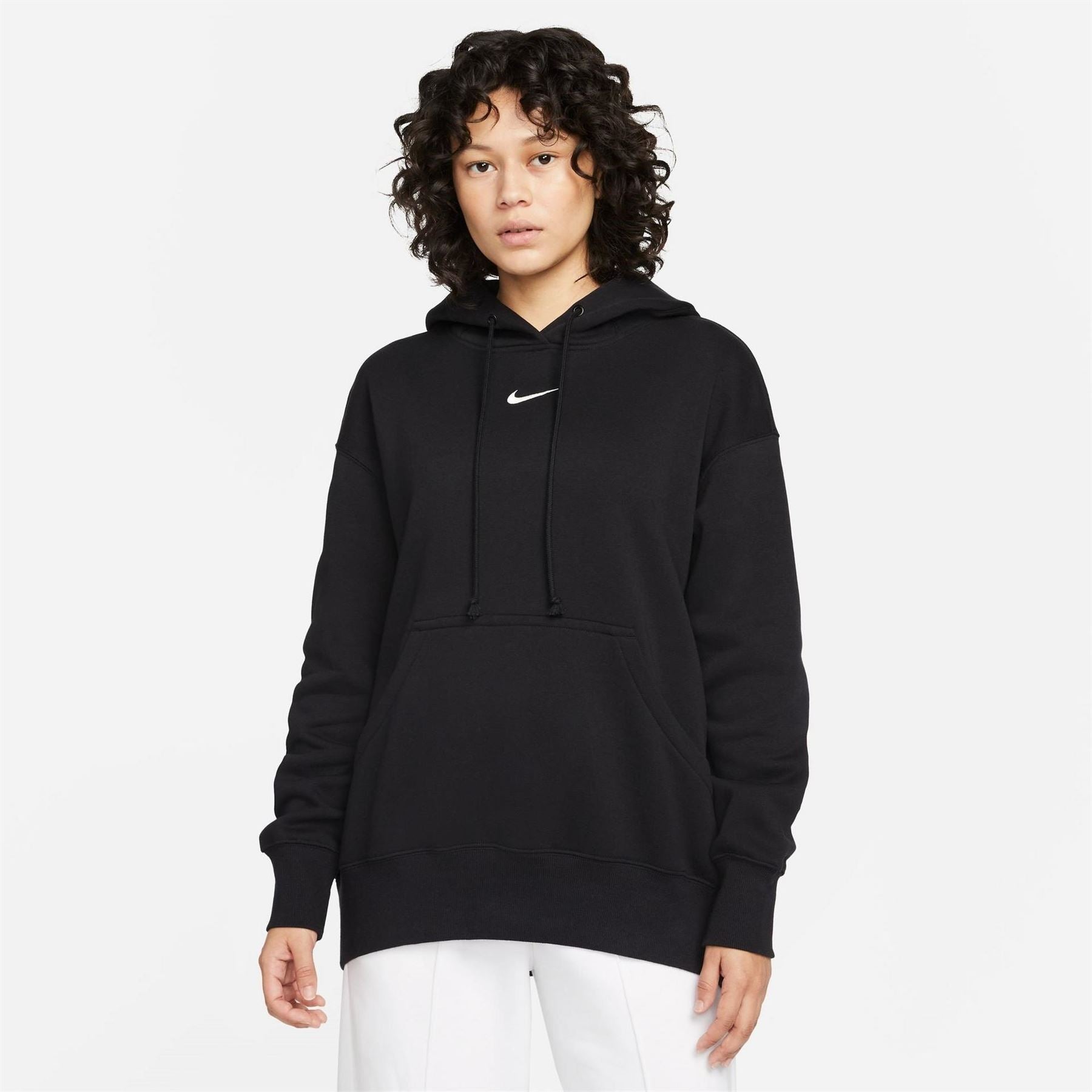 Nike Phoenix Fleece Oversize Fit Drop Shoulder Long Sleeve Hooded Neck Sweatshirt