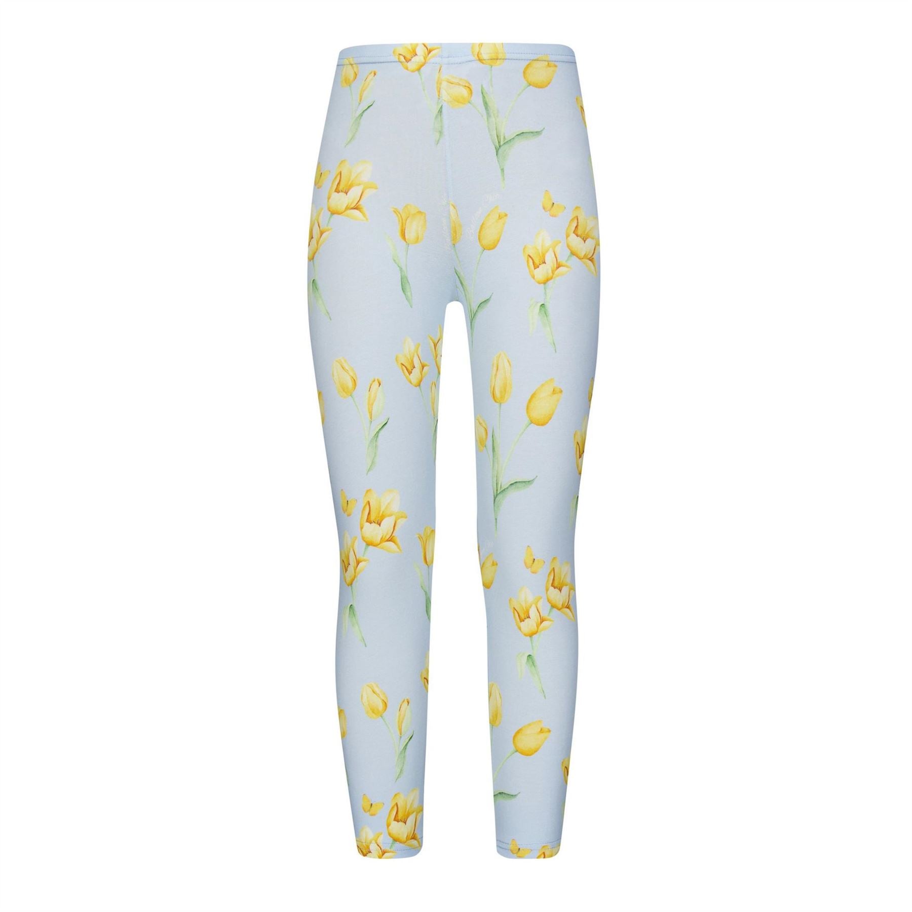 Balloon Chic Yellow Floral Print Leggings