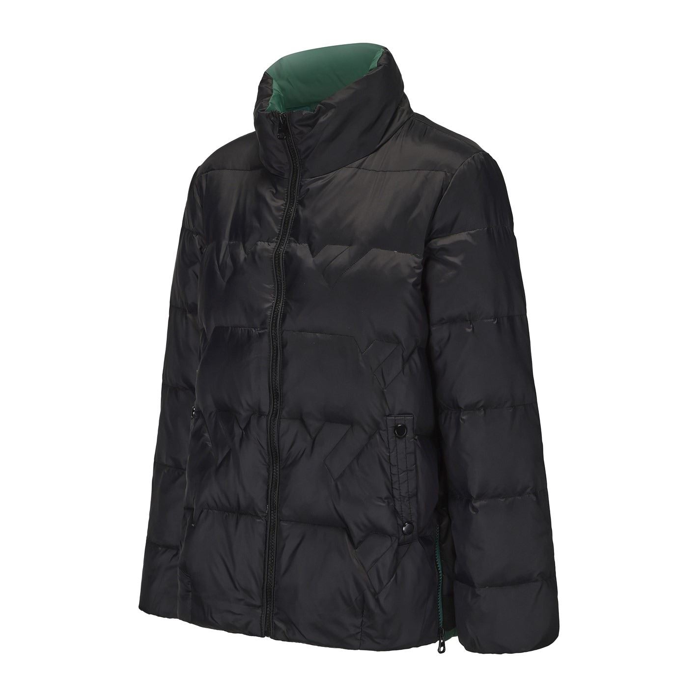 Firetrap Short Duck Down Funnel Neck Long Sleeve Down Jacket