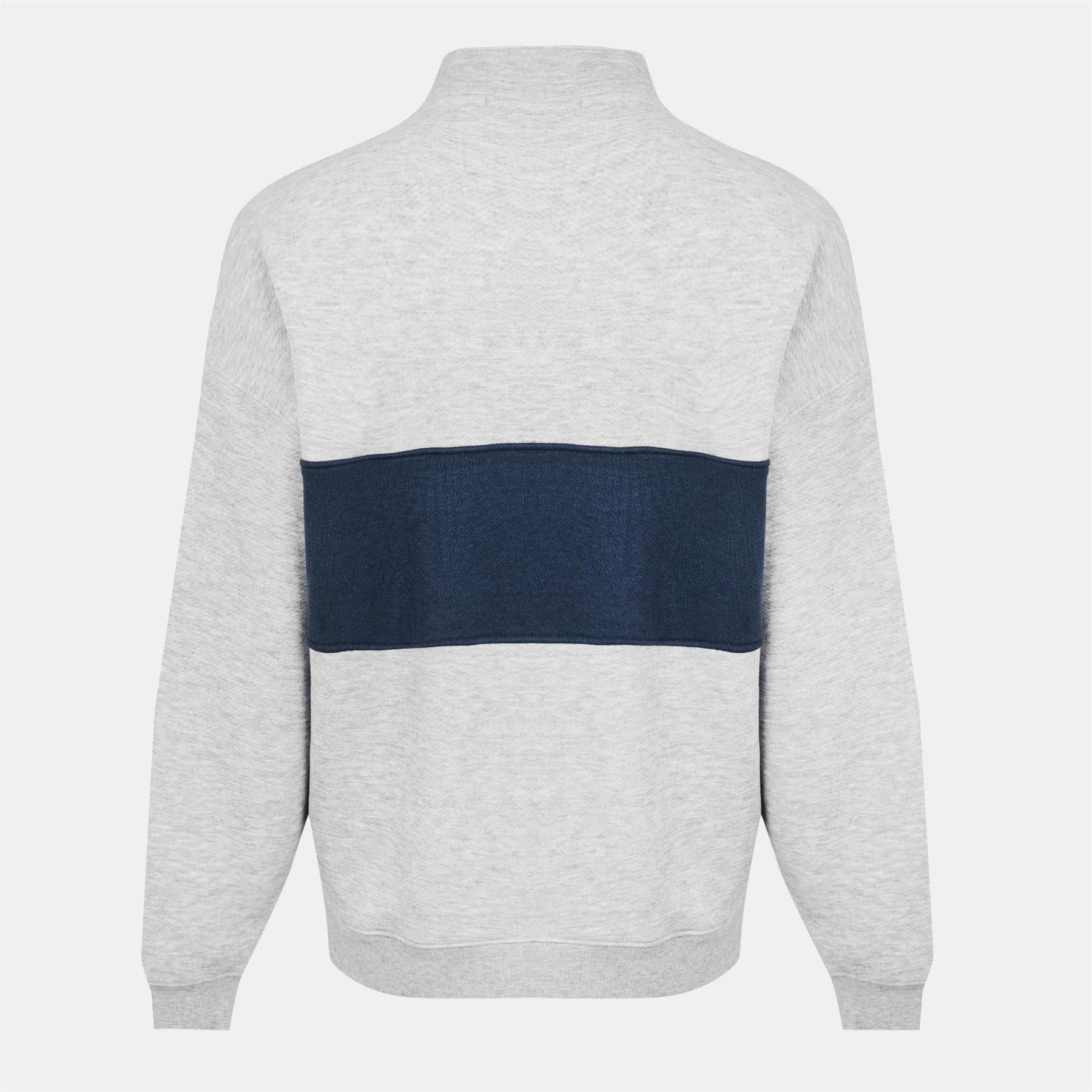 Jack Wills Logo Print Zip Neck Regular Fit Sweatshirt