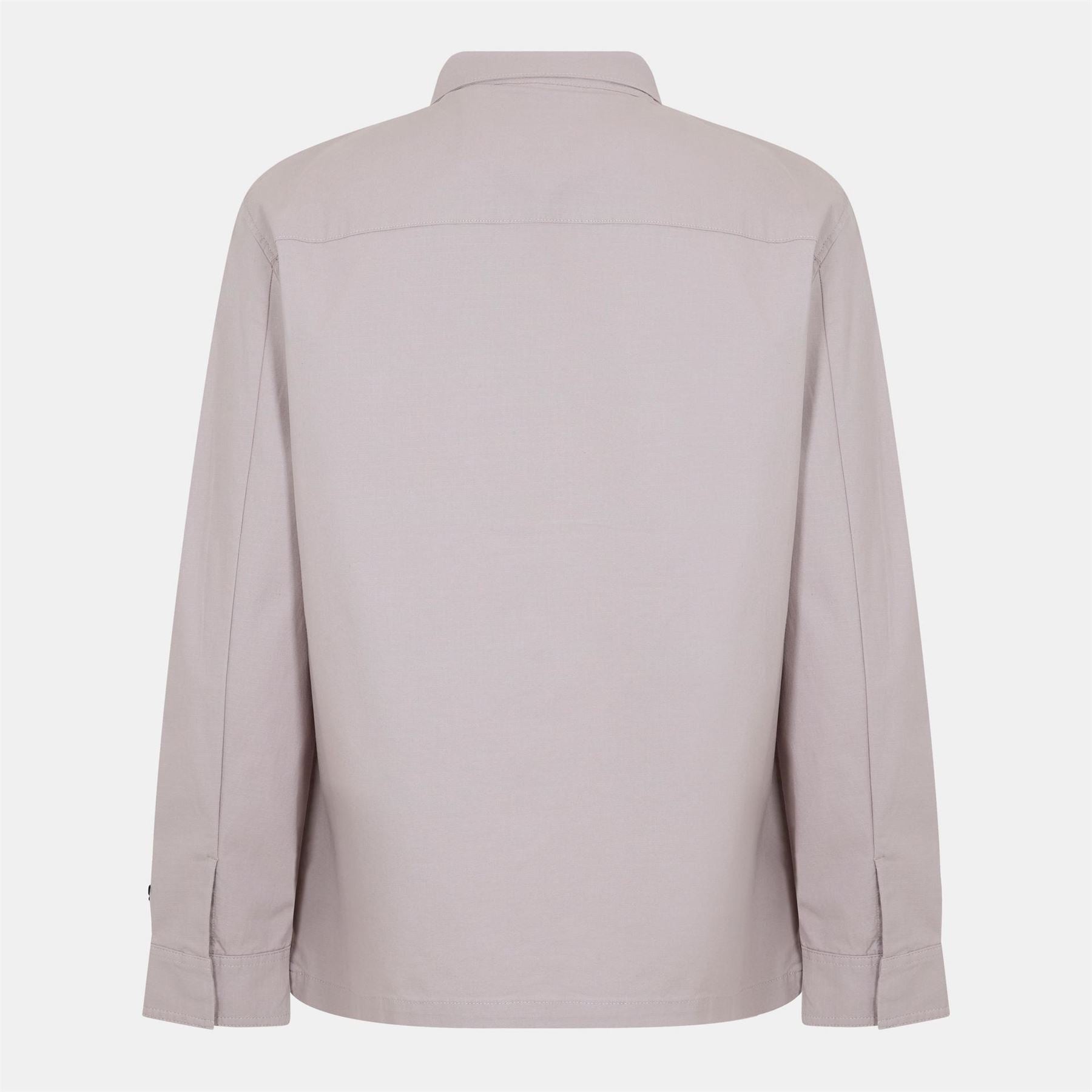 Lyle and Scott Solid Patterned Snap Button Shirt Collared Overshirt