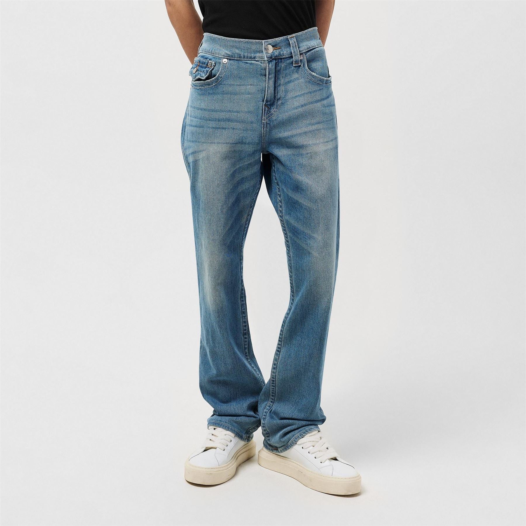 True Religion Single Needle Straight Jean