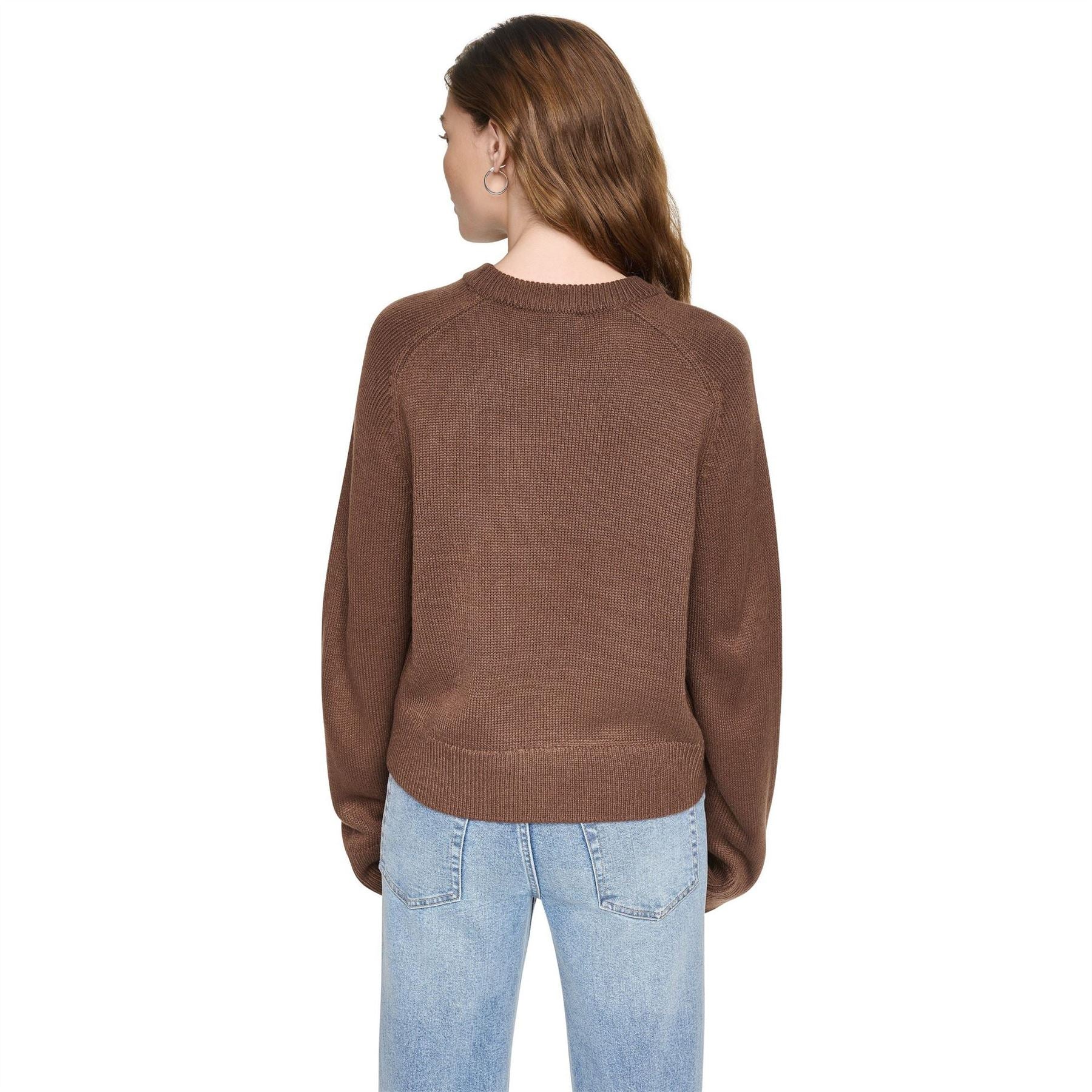 DKNY Long Bell Sleeve Raglan Logo Sweater