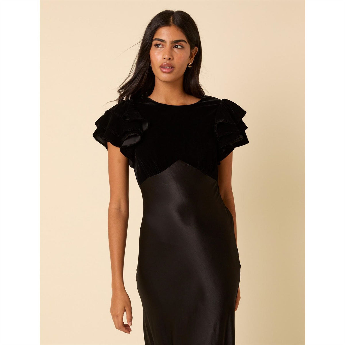 Nobodys Child Lola Velvet Mix Midi Dress