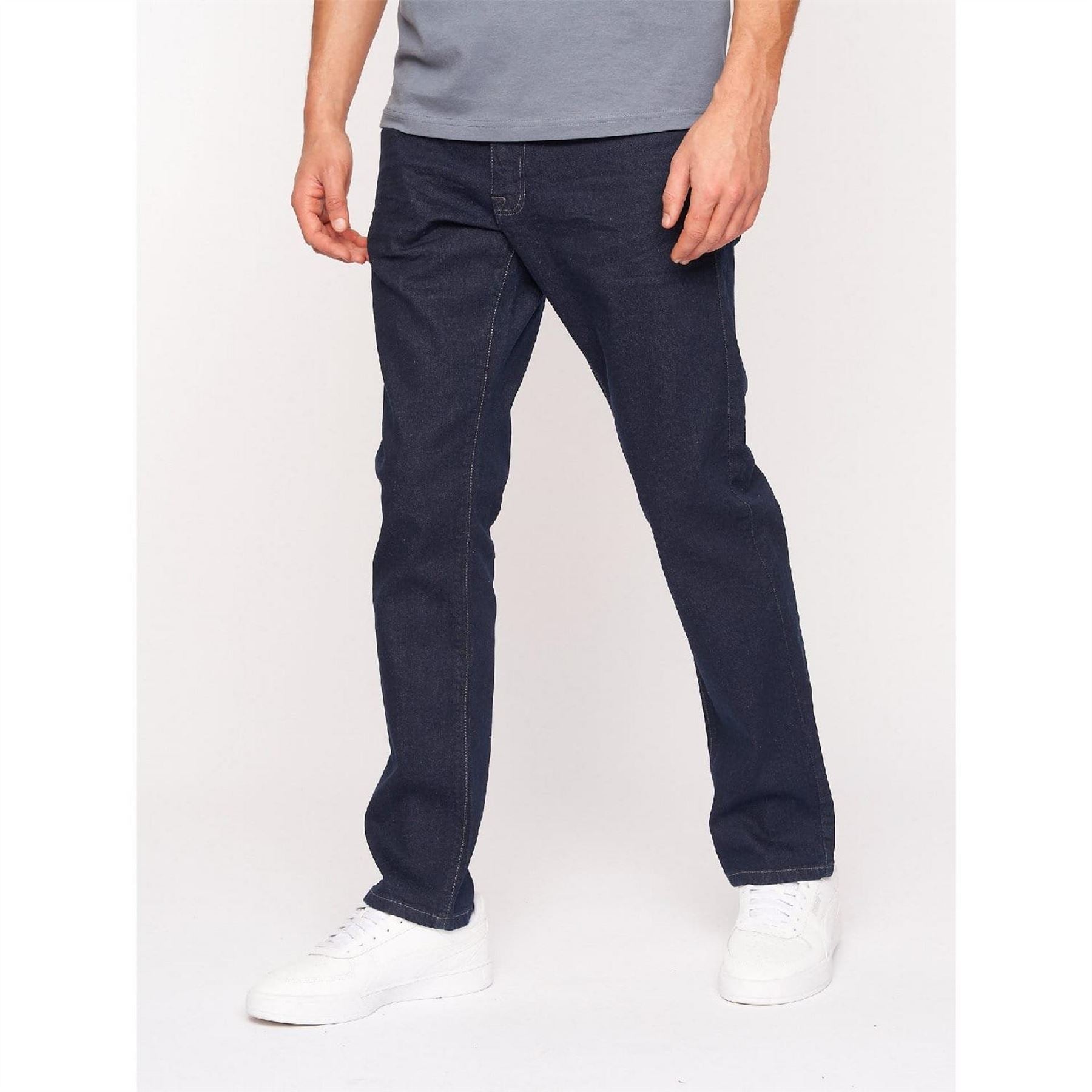 Crosshatch Raw Straight Fit Jeans
