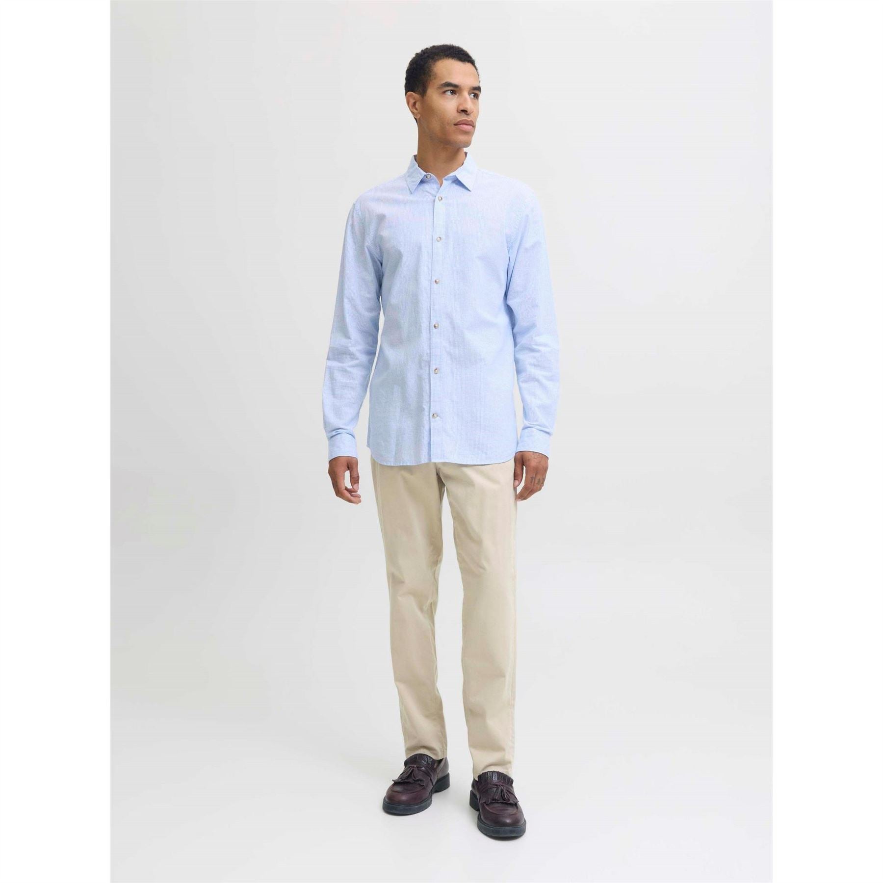 Jack and Jones Marco Bowie Solid Patterned Slim Five Pocket Chinos