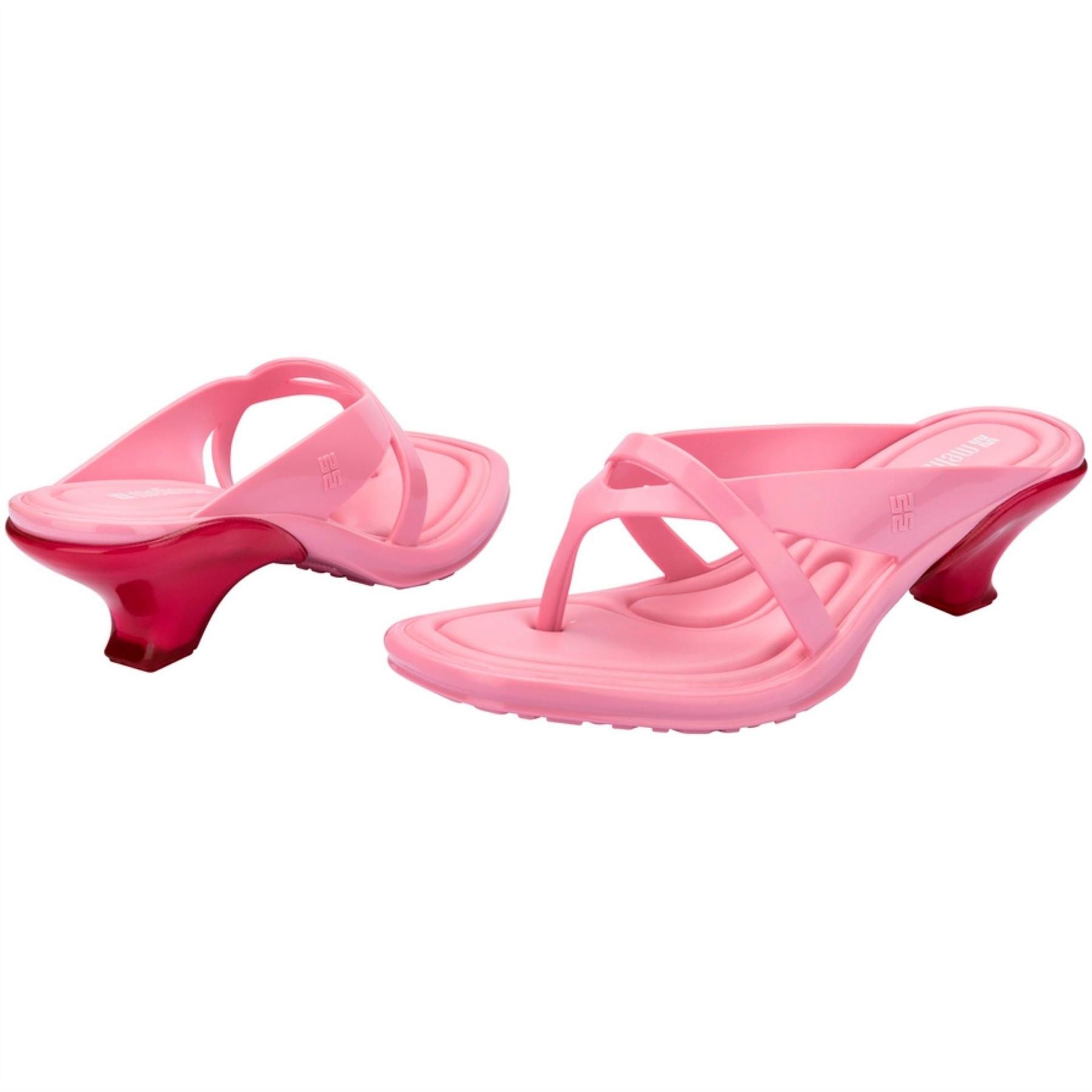 Melissa Layla Solid Patterned Toe Post Sandals