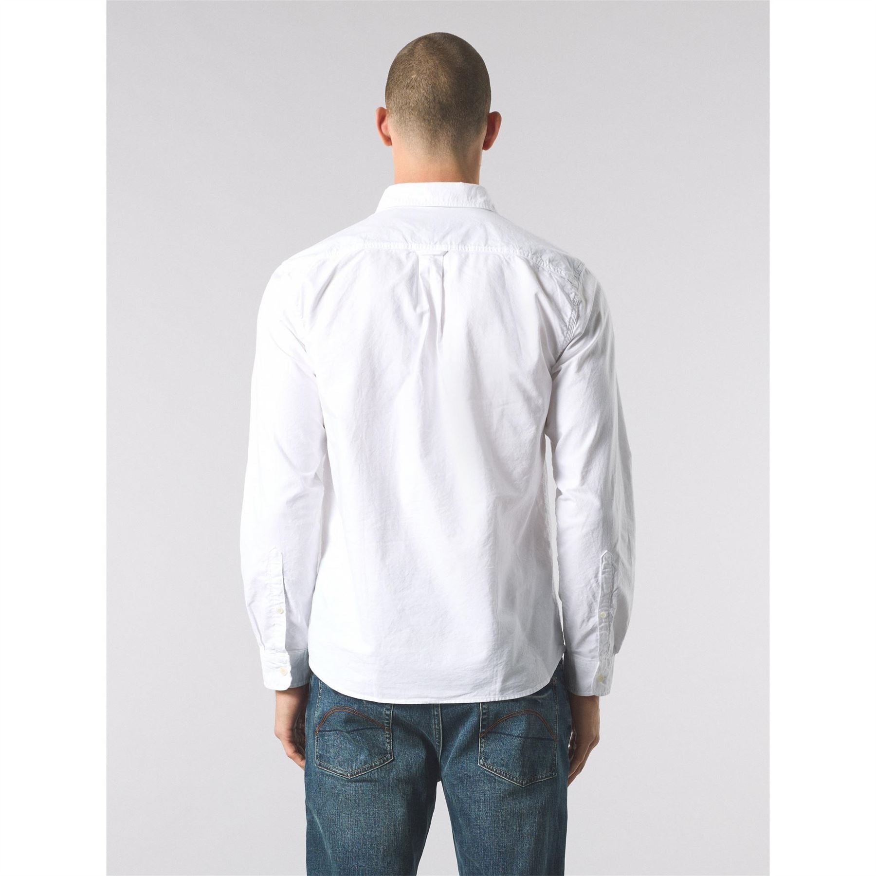 Pretty Green Button Down Collar Long Sleeve Shirt with Chest Pocket