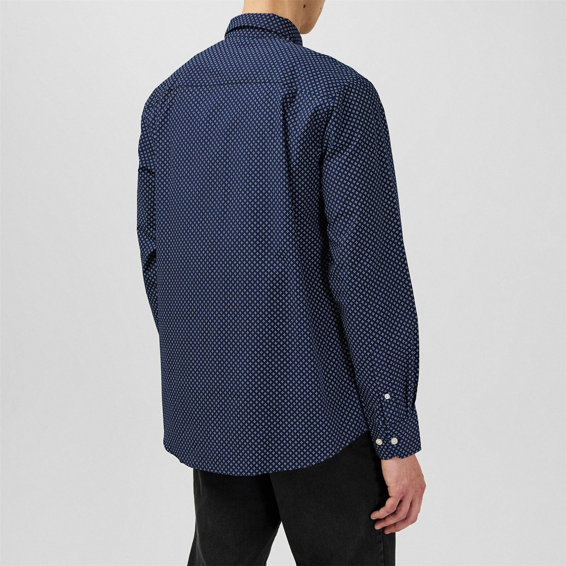 Fabric Mens Classic Poplin Long Sleeve Shirt