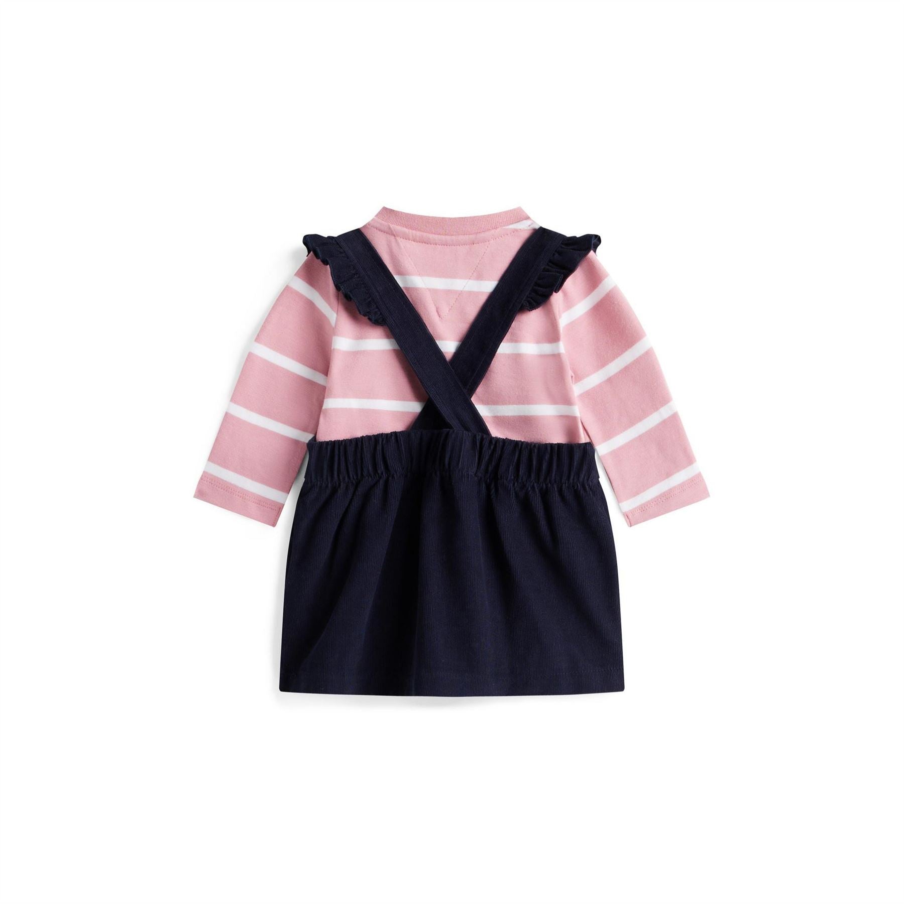 Tommy Hilfiger Crew Neck Long Sleeve Pinafore Dress