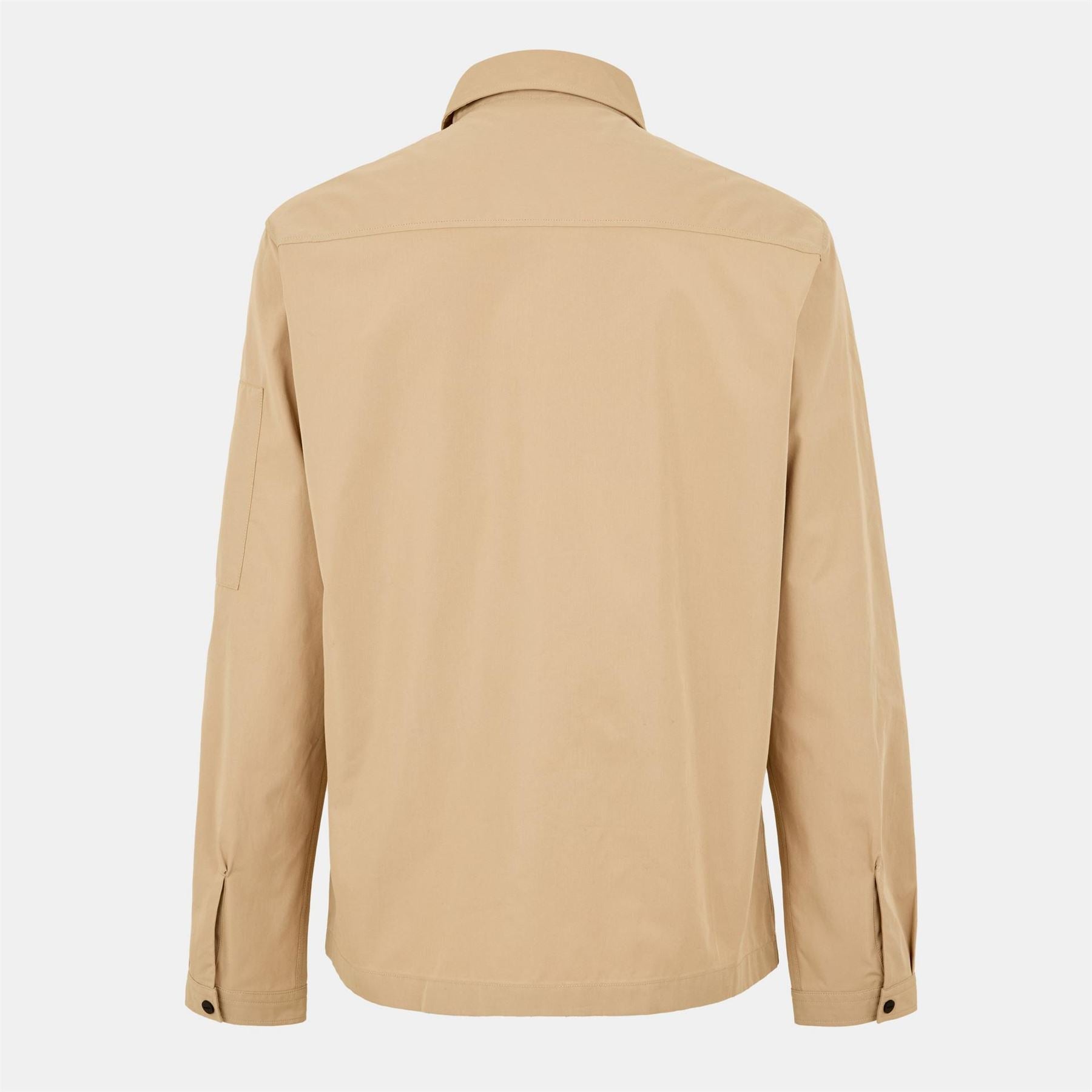 Hugo HUGO Emmond Cotton Long Sleeve Zip Overshirt   Contemporary Design with Logo Detail