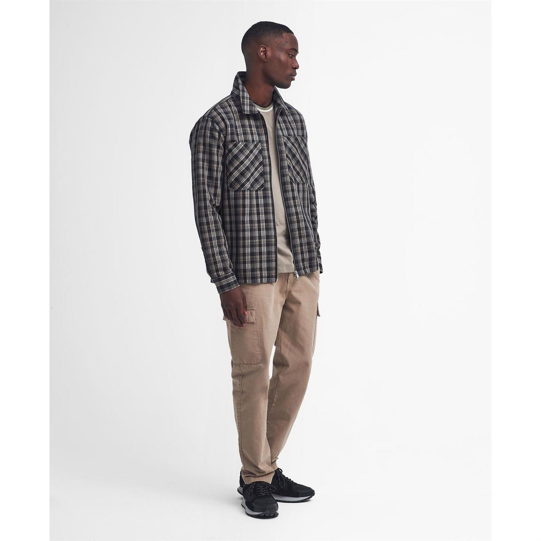 Barbour International Phoenix Checked Two Way Zip Overshirt