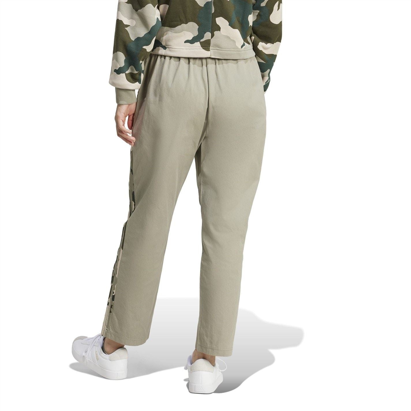 adidas Womens Essentials Camo Print 3 Stripes Twill Trousers