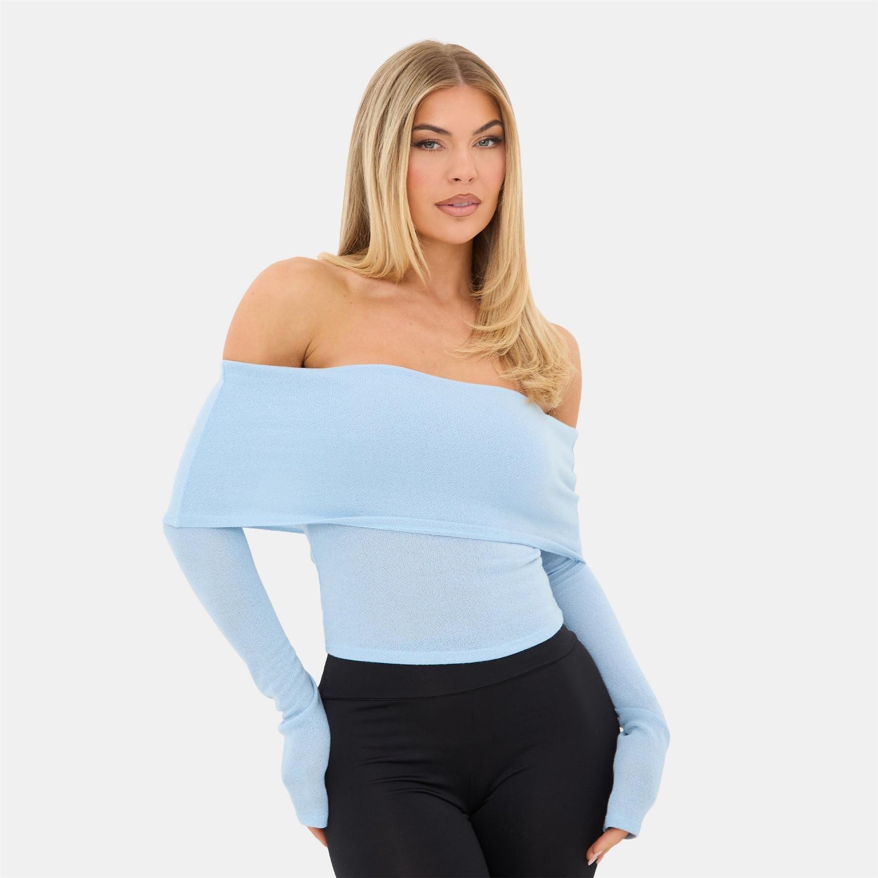 I Saw It First Long Sleeve Bardot Top
