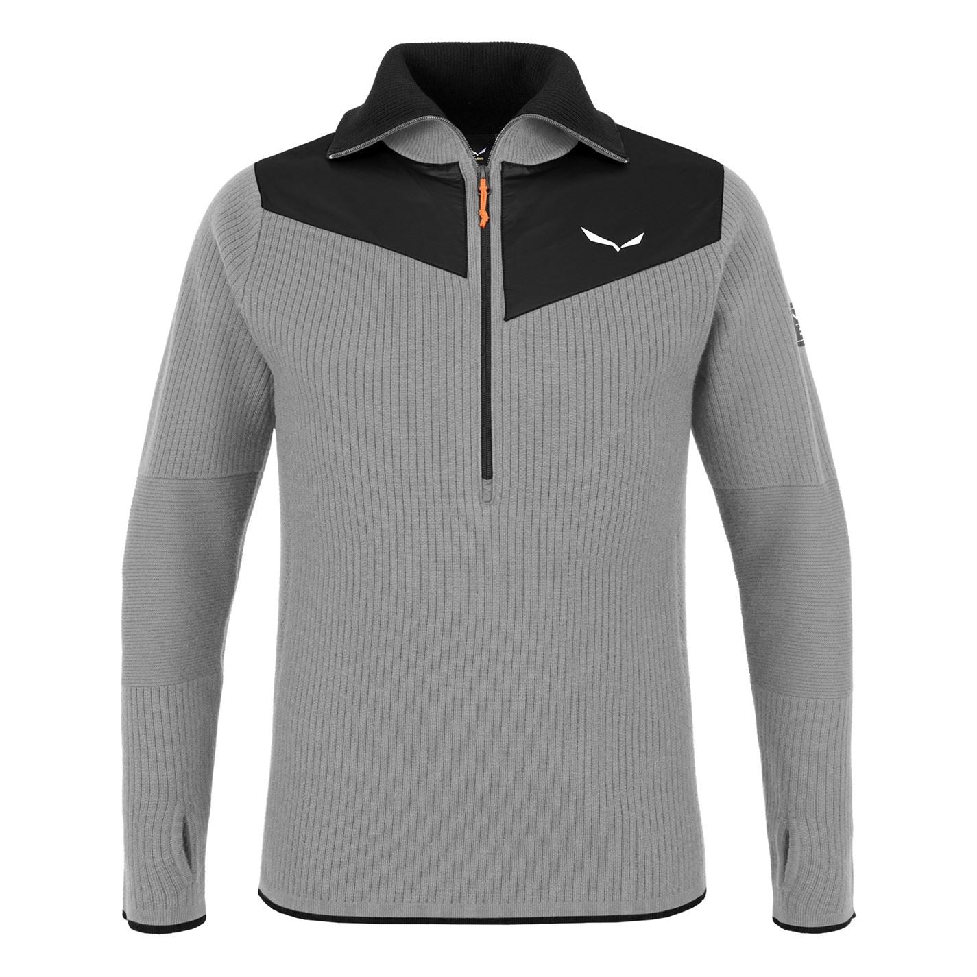 Salewa Zip Neck Slim Fit Short Sleeve Sweater