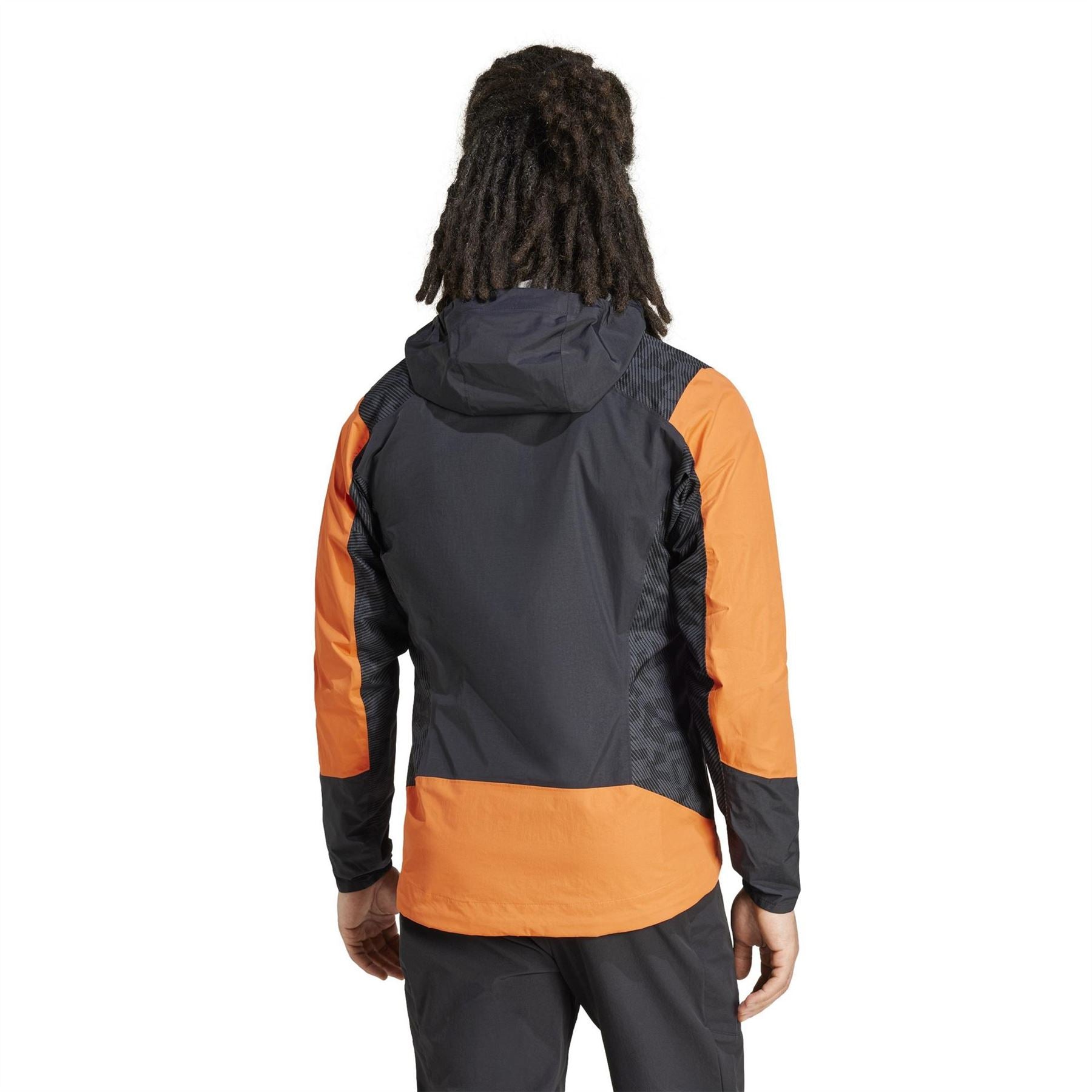 adidas XPR Hybrid Hooded Full Zipper Color Block Rain Jacket