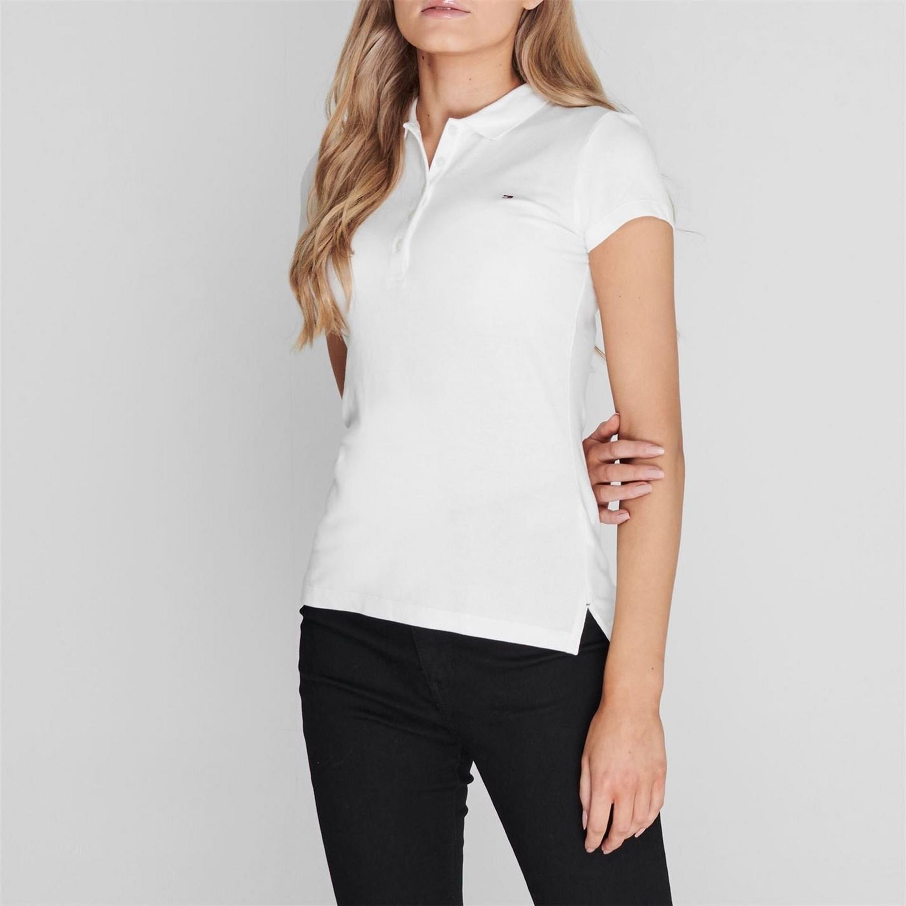 Tommy Hilfiger Short Sleeve Slim Fit Polo Shirt Ladies