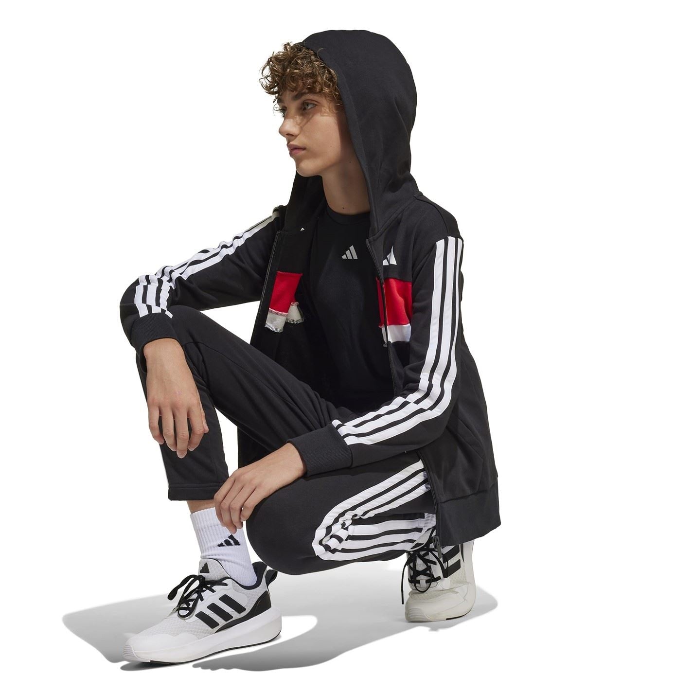 adidas 3 Stripe Tracksuit Juniors