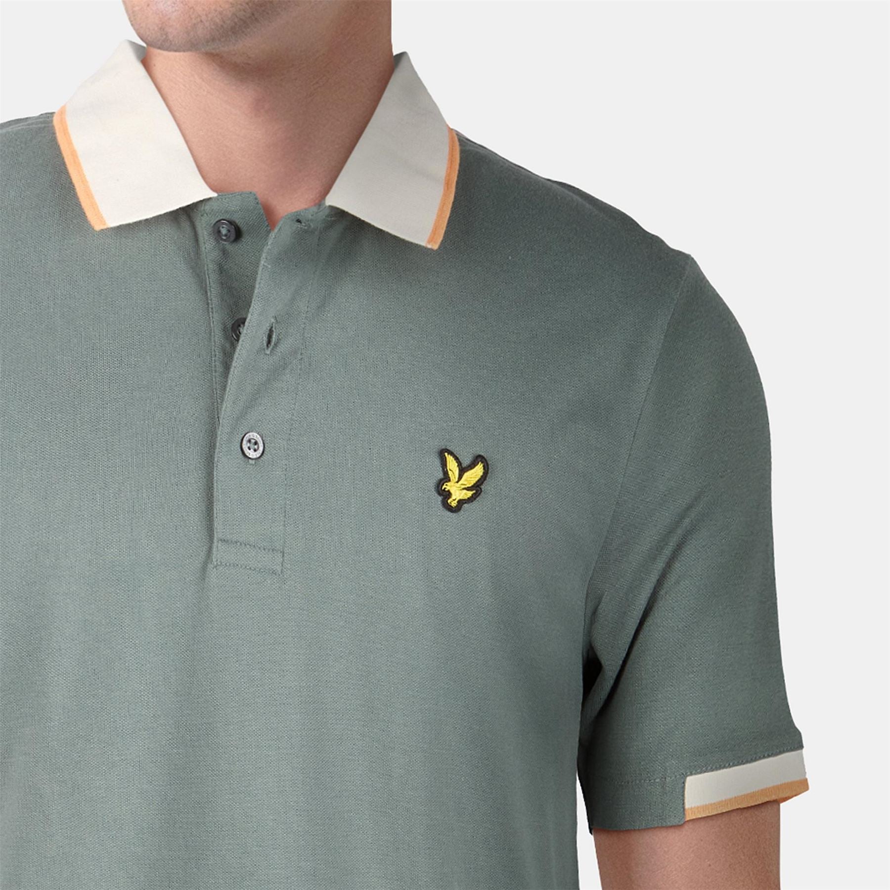 Lyle and Scott Retro Half Tipped Short Sleeve Polo Shirt