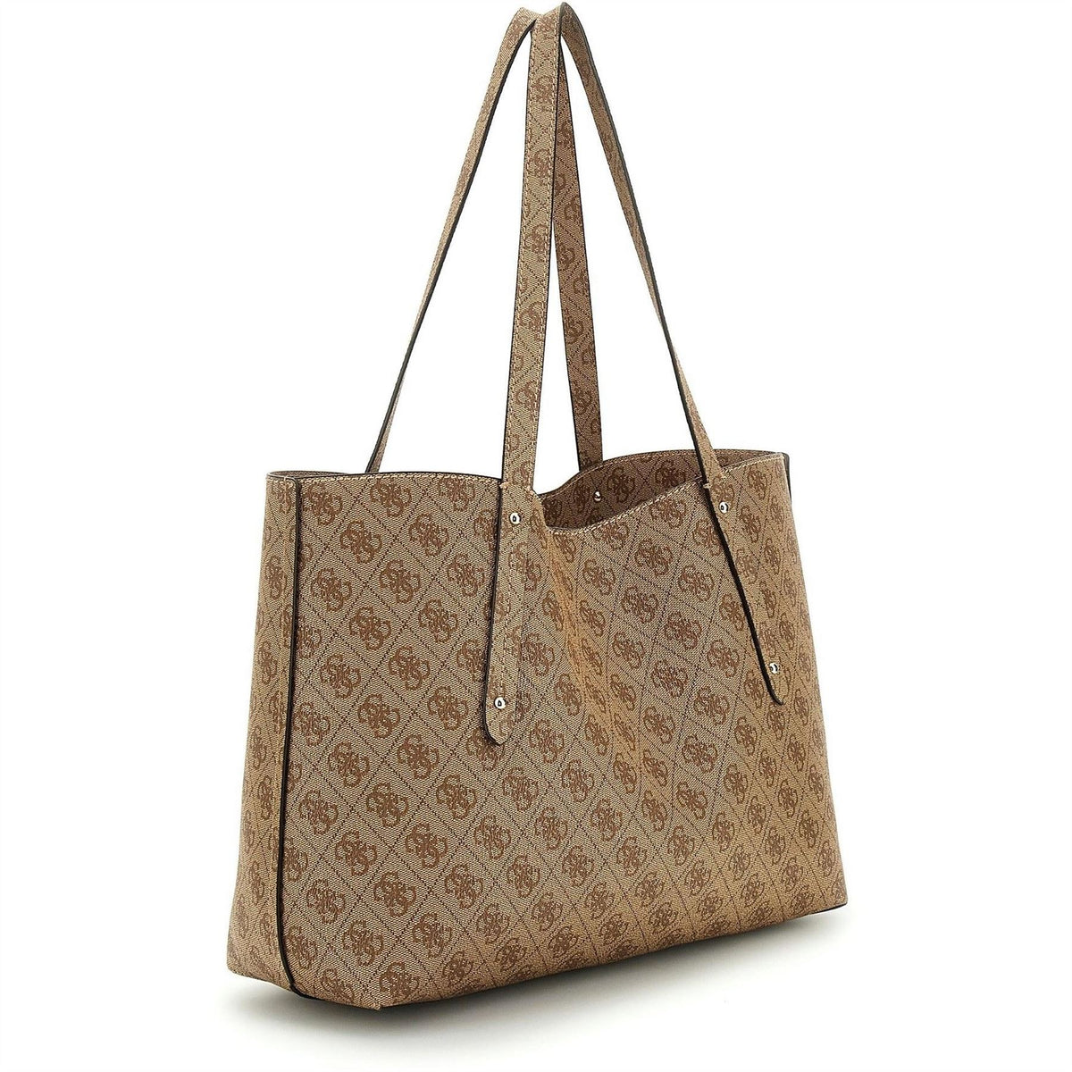 Guess Rectangle Shape Tote with Silver Tone Hardware