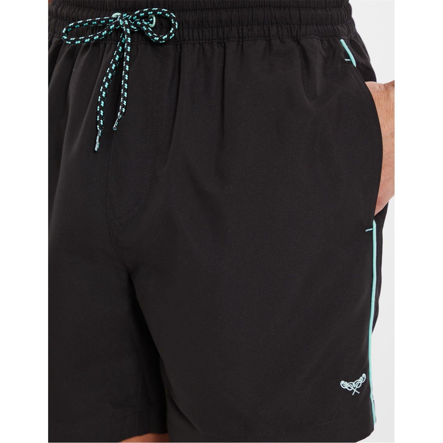 Threadbare Solid Patterned Regular Fit Swim Shorts