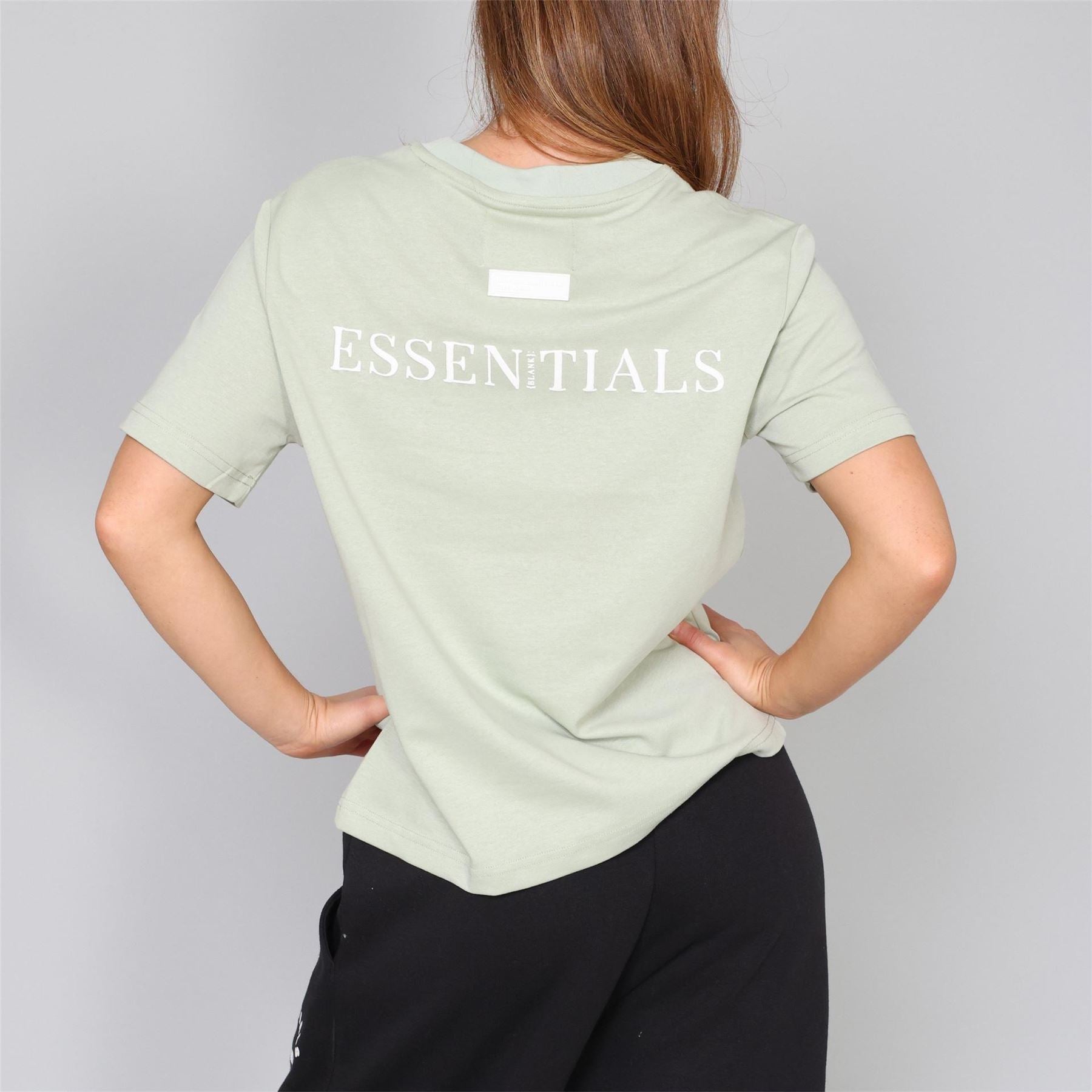 Blank Essentials Embroidered Text Graphic Crew Neck Short Sleeve Boyfriend T-Shirt