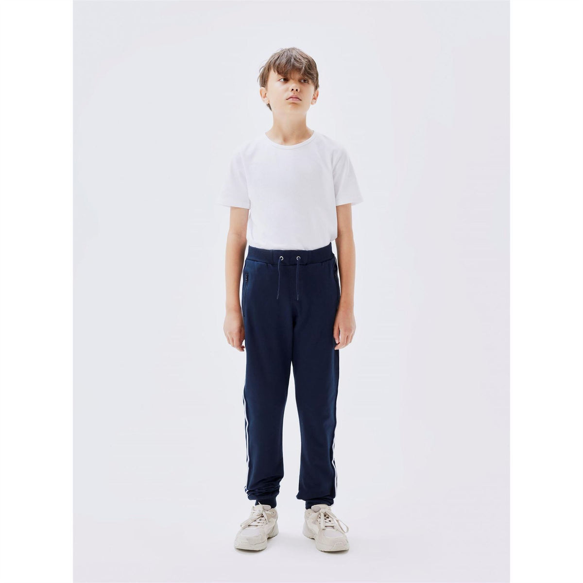 Name It It Bru Side Stripes Solid Patterned Sweatpants