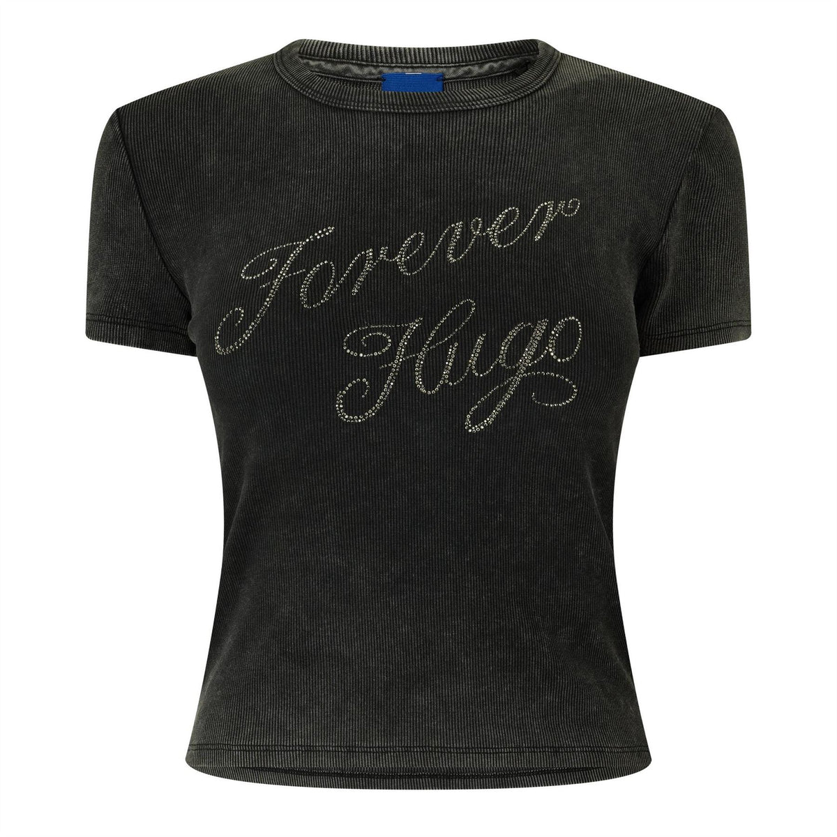 Hugo Lettering Graphic Crew Neck Short Sleeve Slim Fit T-Shirt