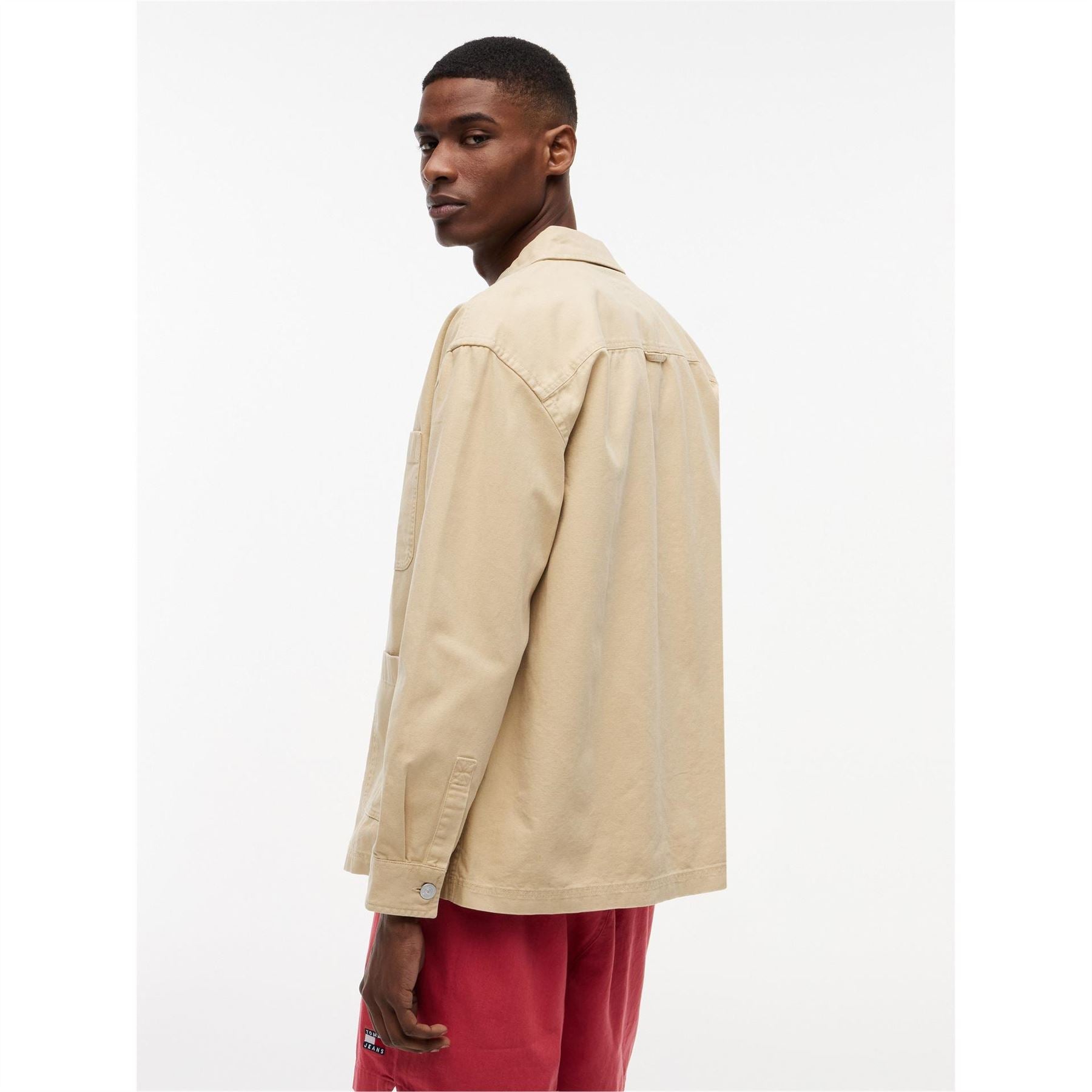 Tommy Jeans Essential Solid Patterned Front Pocket Overshirt