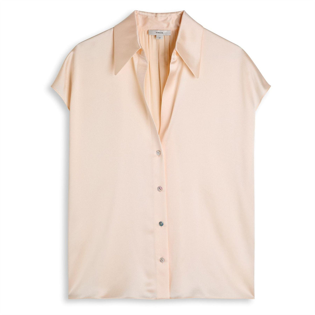 Vince Cap Slv Ruched Blouse