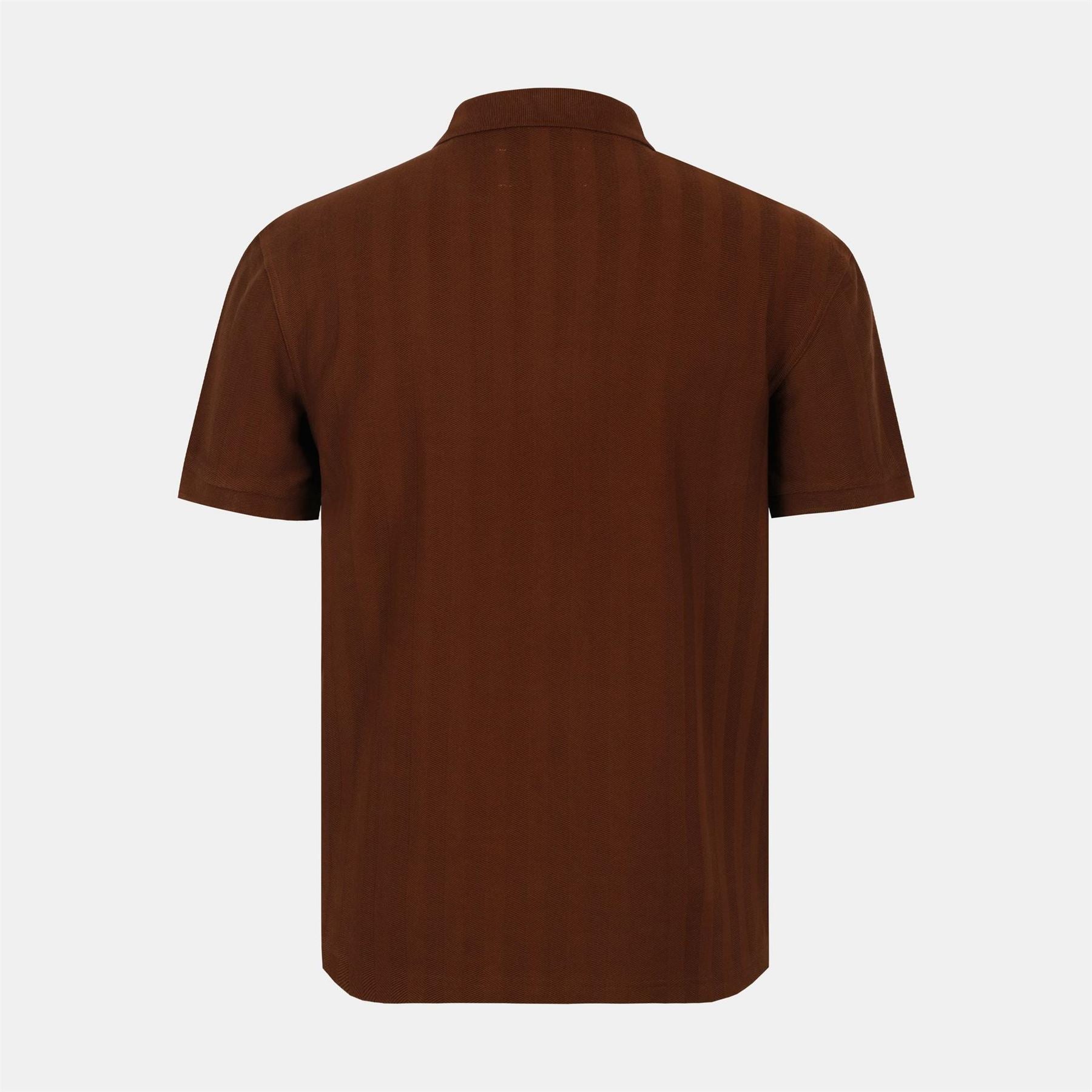 Jack Wills Herringbone Cotton Short Sleeve Polo Shirt