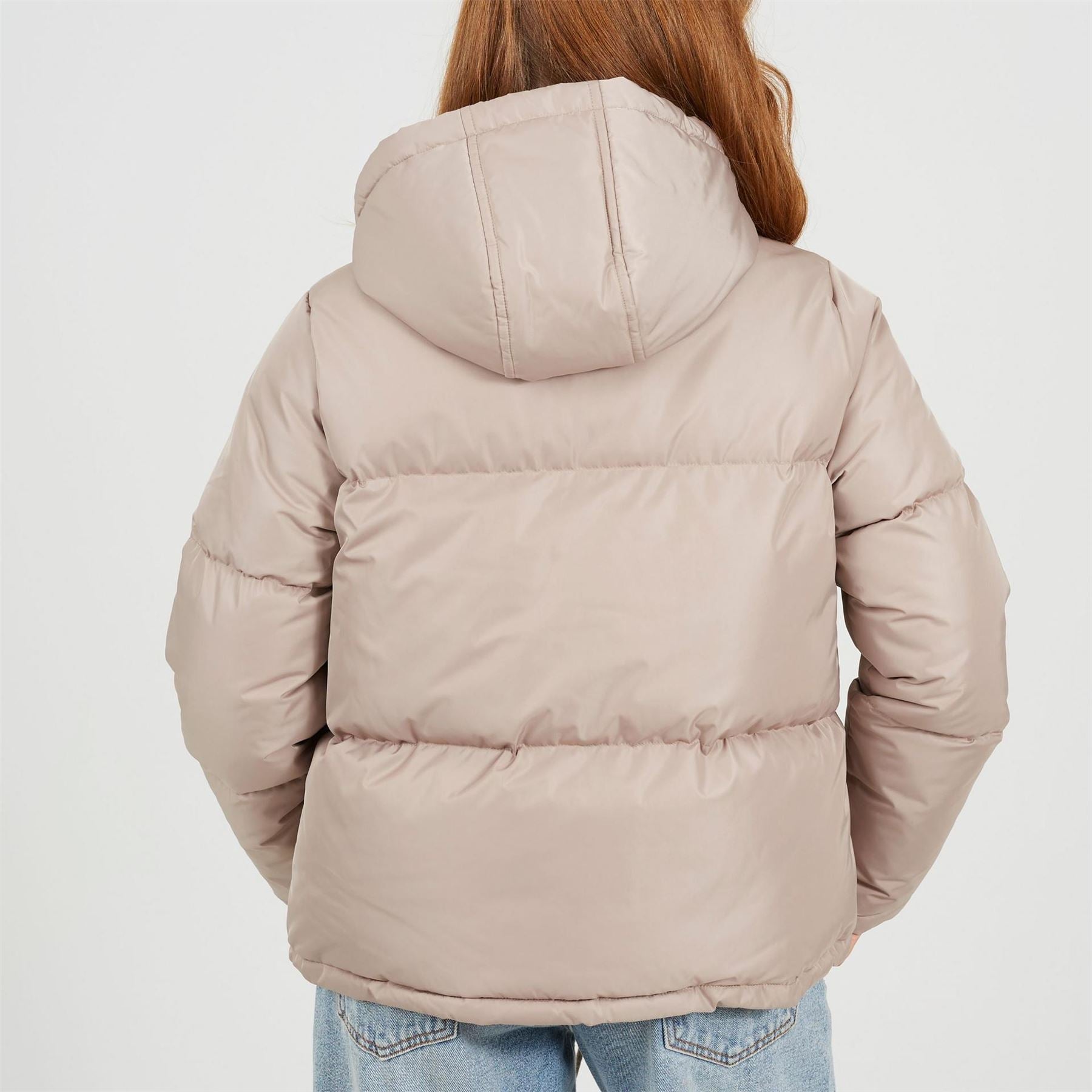Brave Soul Padded Short Puffer Jacket With Drawcord Hem