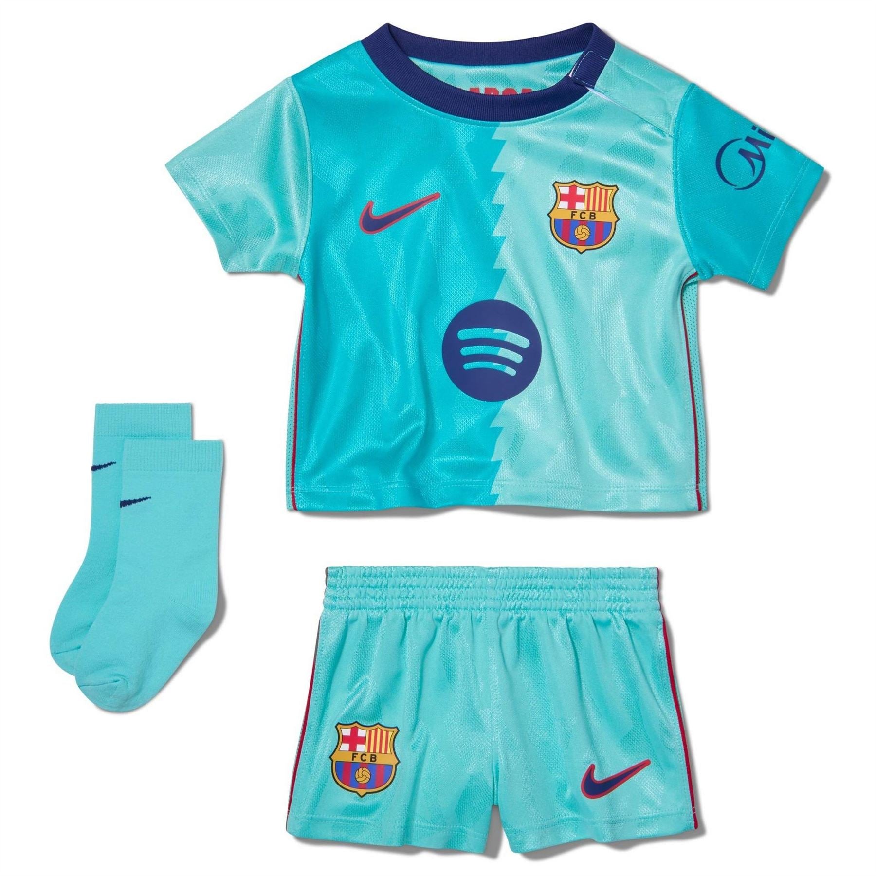Nike Fc Barcelona Third 23 24 Jersey, Shorts And Socks Mini Kit