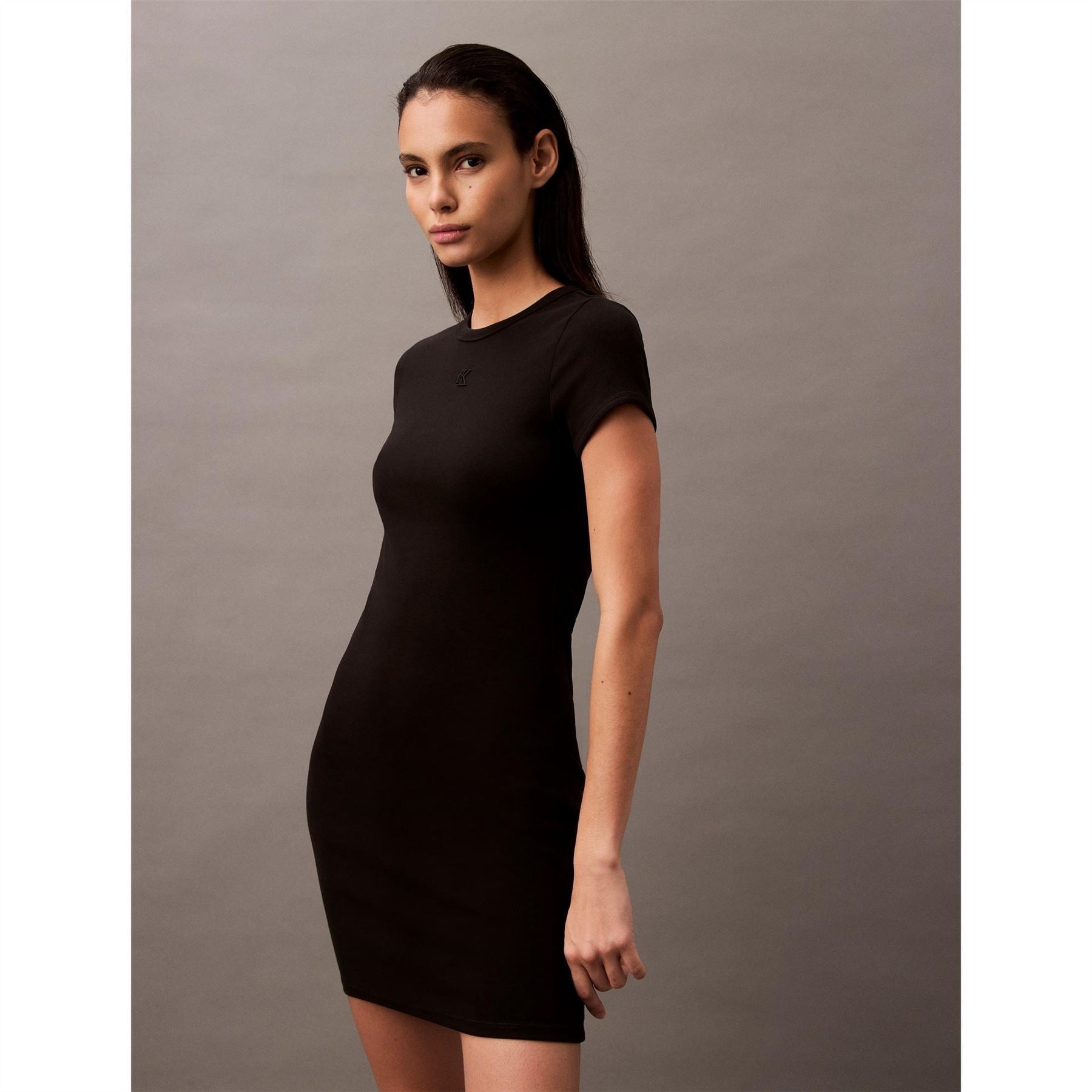 Calvin Klein Jeans Crew Neck Short Sleeve Mini Dress