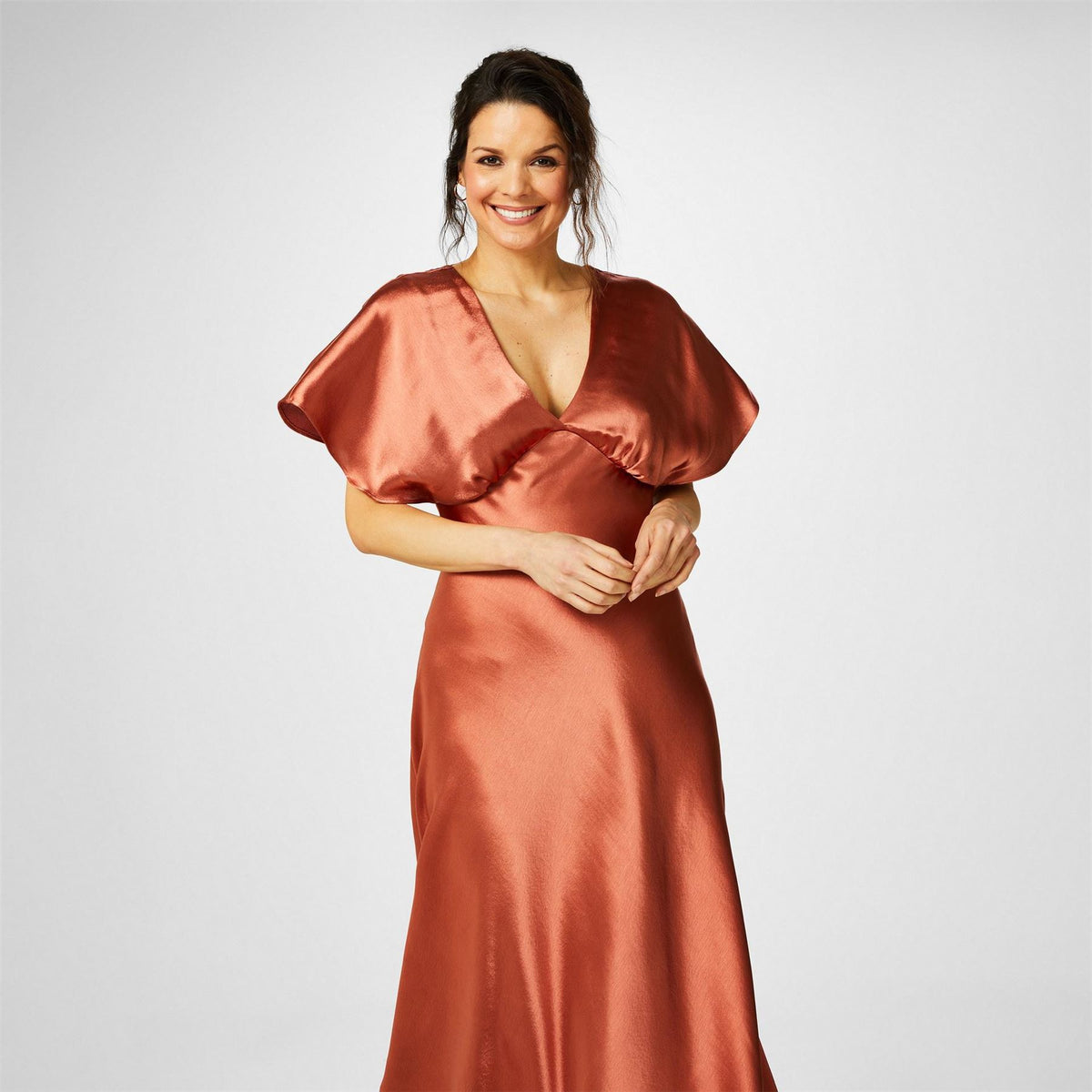Biba Bridesmaid Satin Maxi Dress
