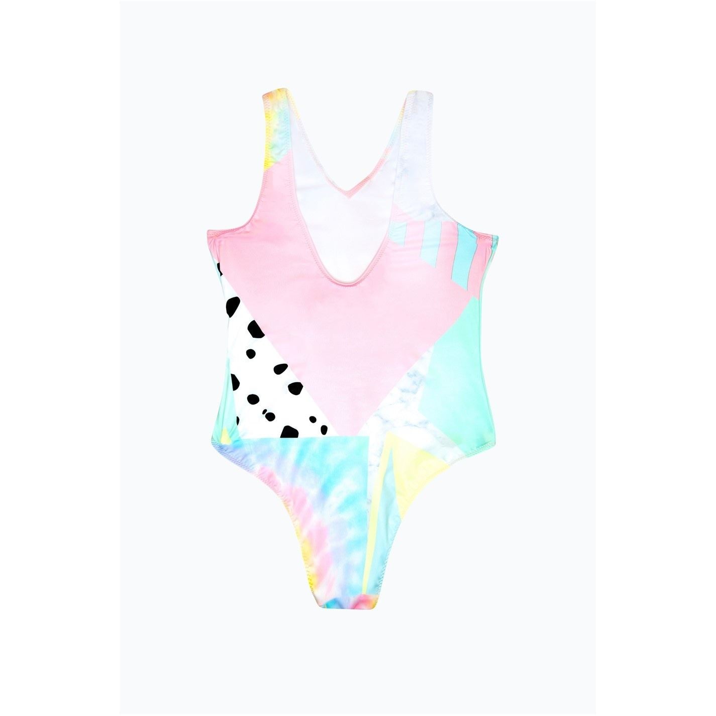 Hype Collage Color Block One Piece Swimsuit