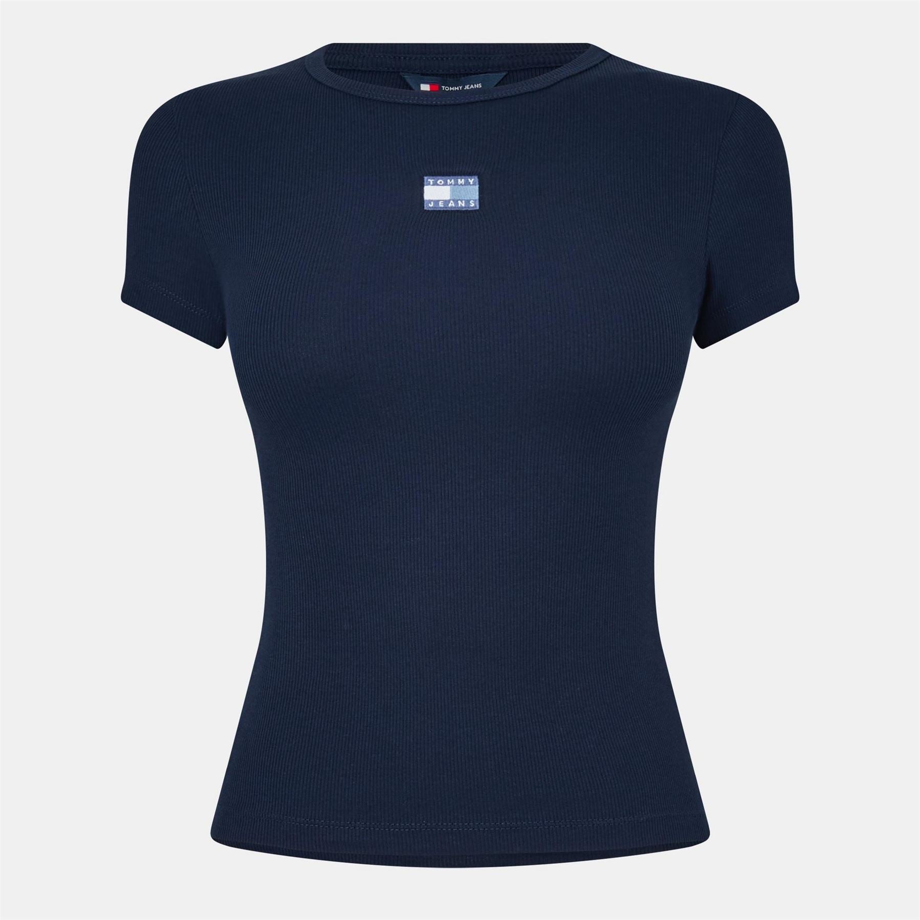Tommy Jeans Badge Rib Crew Neck Regular Fit T-Shirt