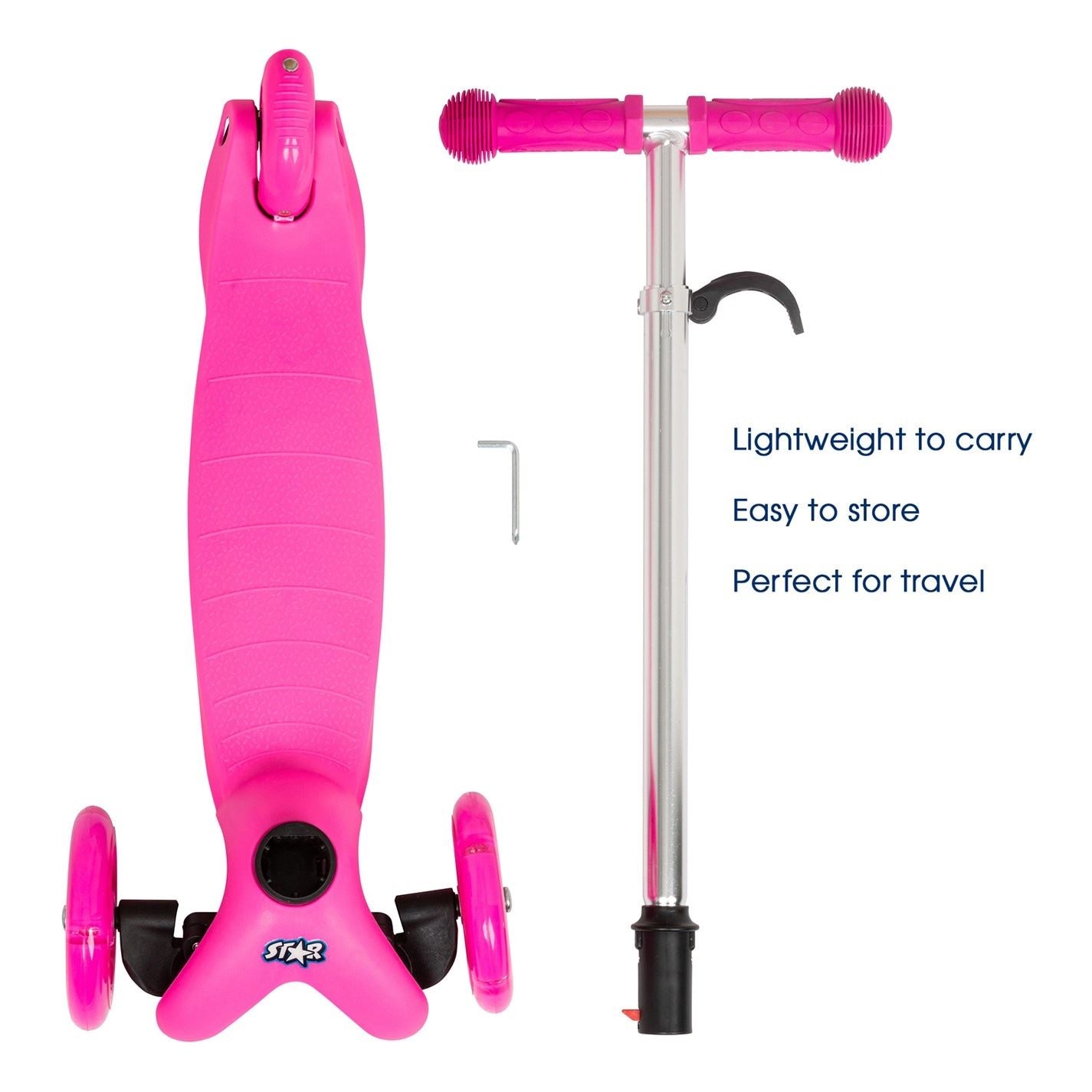 Star Light Up Tri Scooter Children