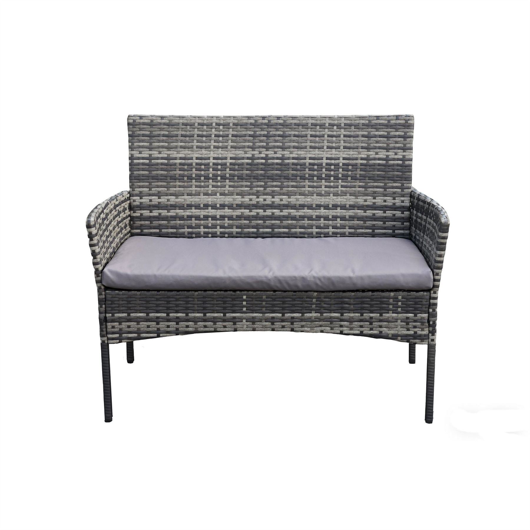 Linea Piece Rattan Weather Resistant Glass Top Garden Dining Set